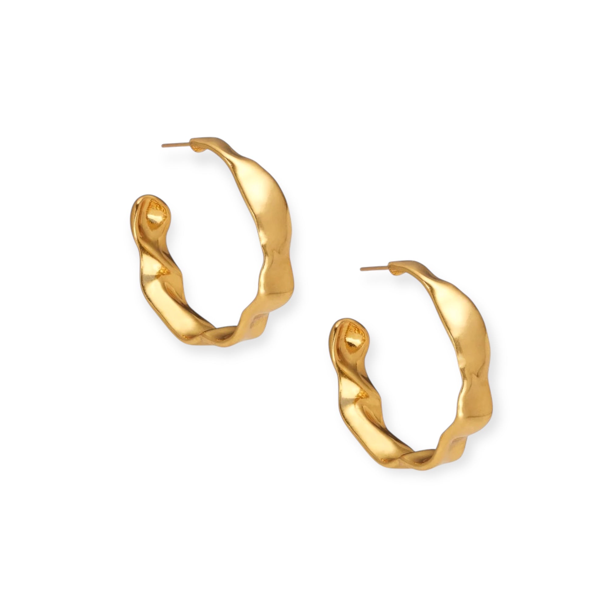 Holland Hoop Earrings in Vintage Gold