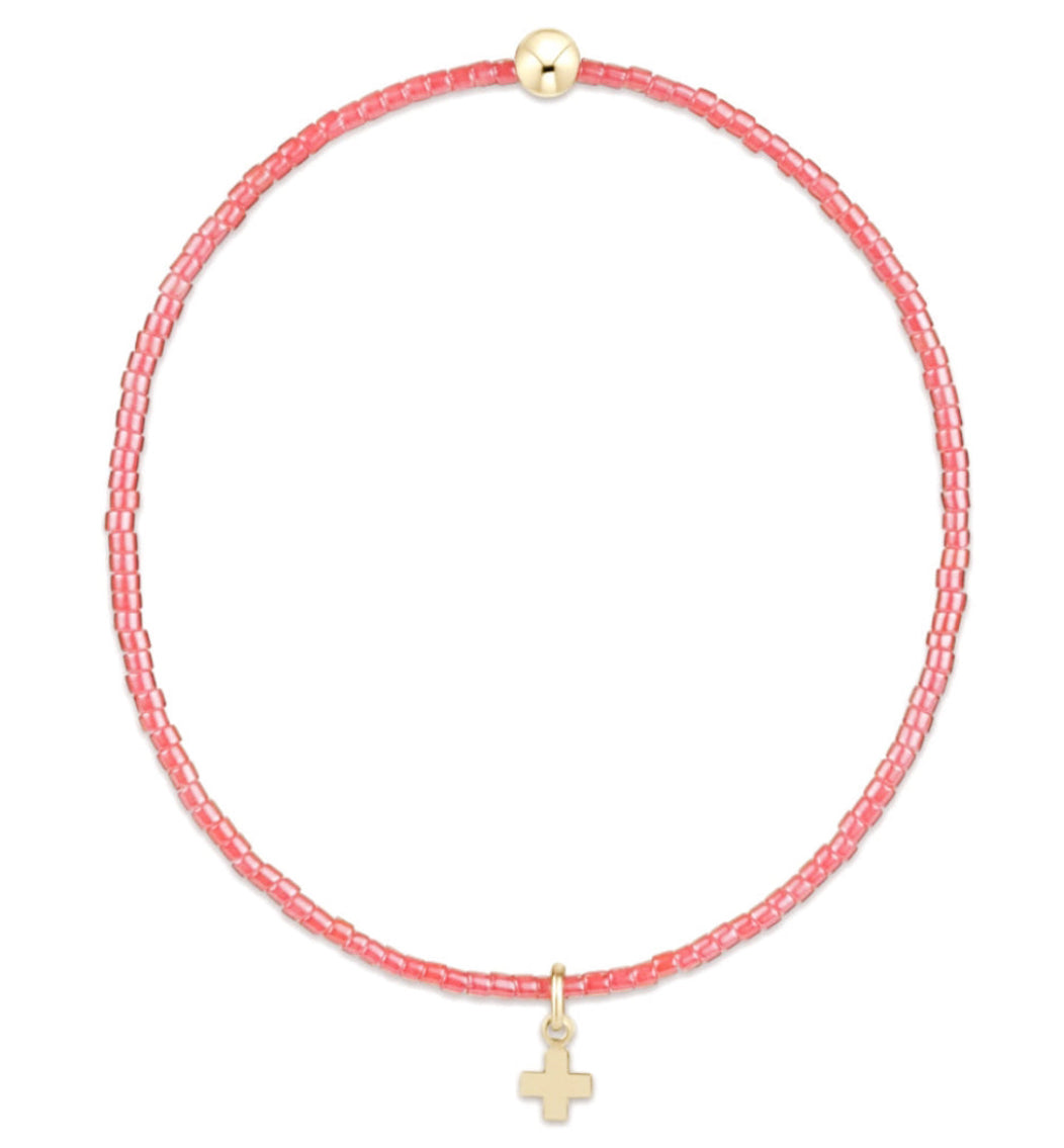 Hope Classic Bracelet Sherbert- signature cross small gold charm