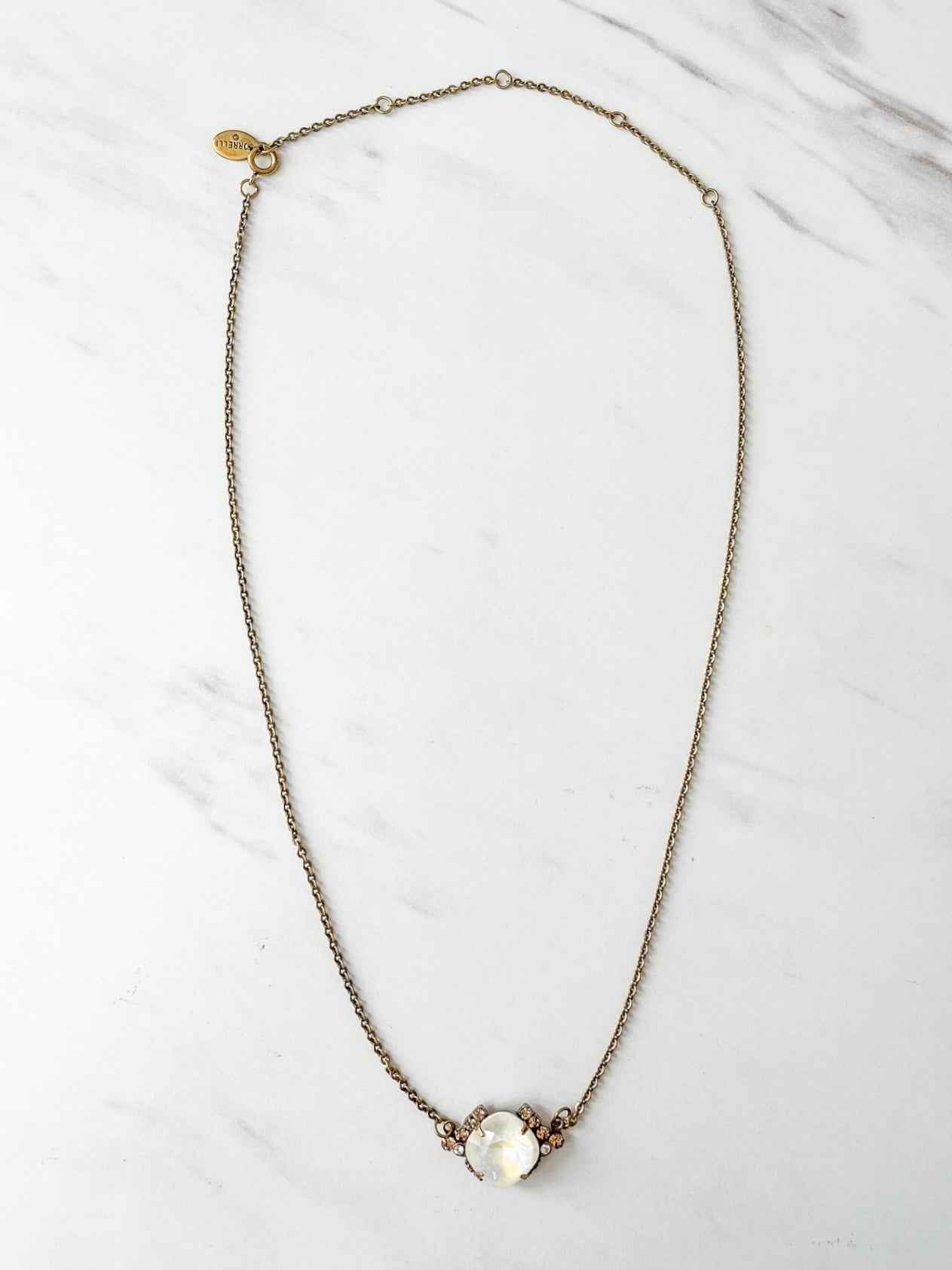 NEK11AGROB Antique Gold Rocky Beach Pendant Necklace