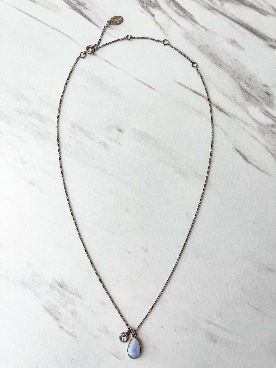 NEF17ASGLC Antique Silver Pendant Necklace Glacier - Bella's House Tulsa