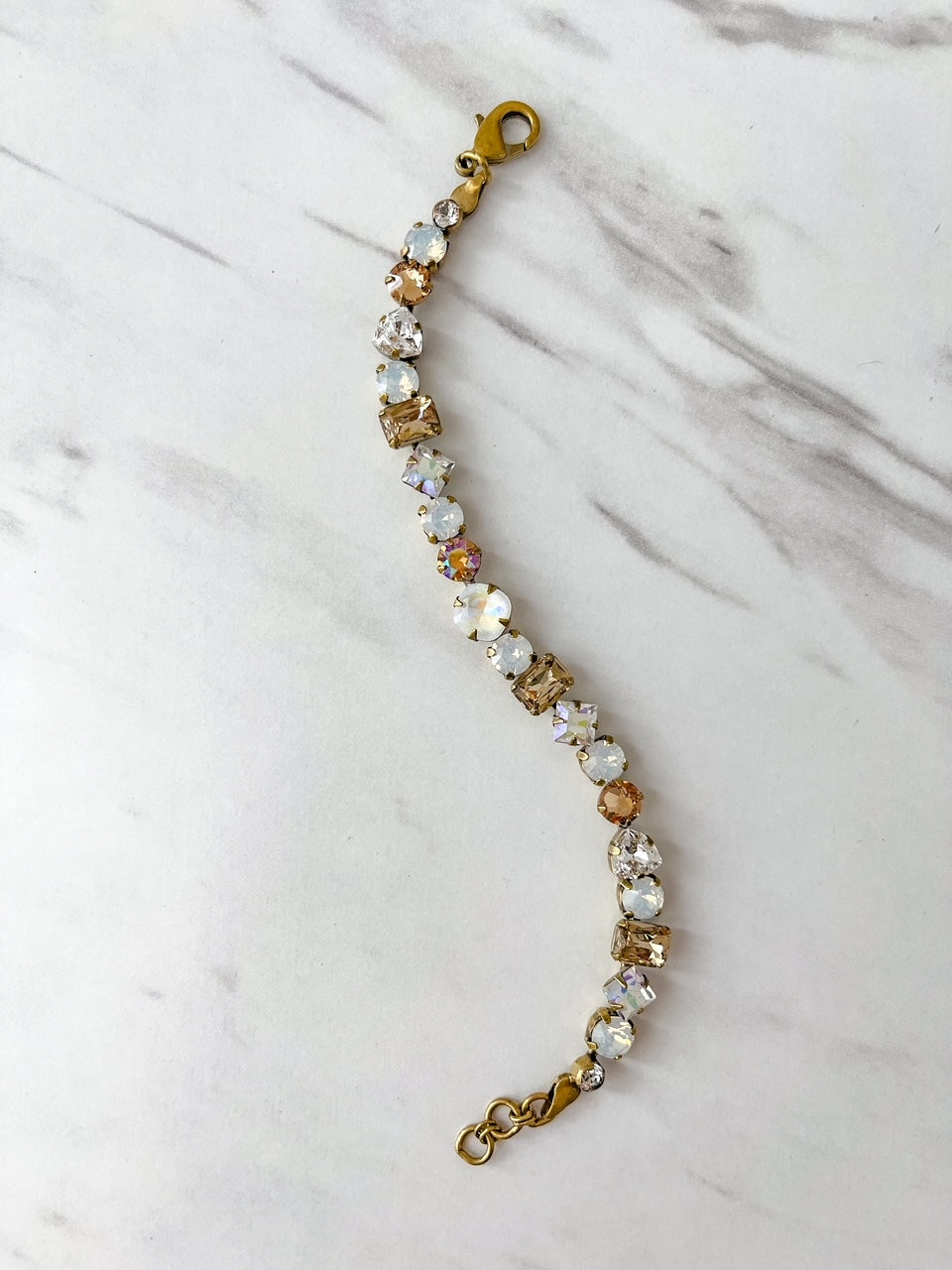 BDX1AGROB Antique Gold Sedge Tennis Bracelet Rocky Beach - Bella's House Tulsa