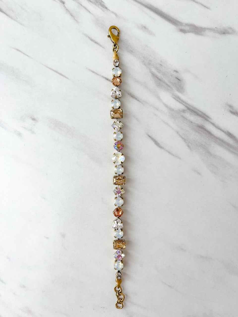 BDX1AGROB Antique Gold Sedge Tennis Bracelet Rocky Beach