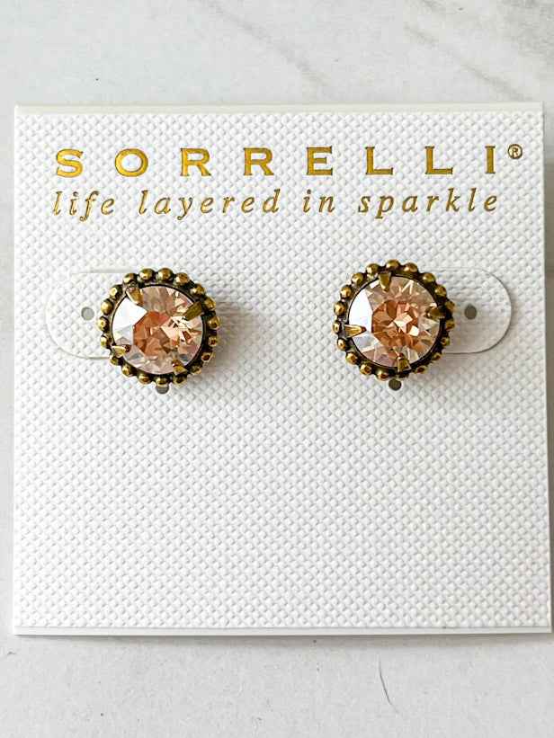 EBY38AGDCH Simplicity Stud Earrings Dark Champagne