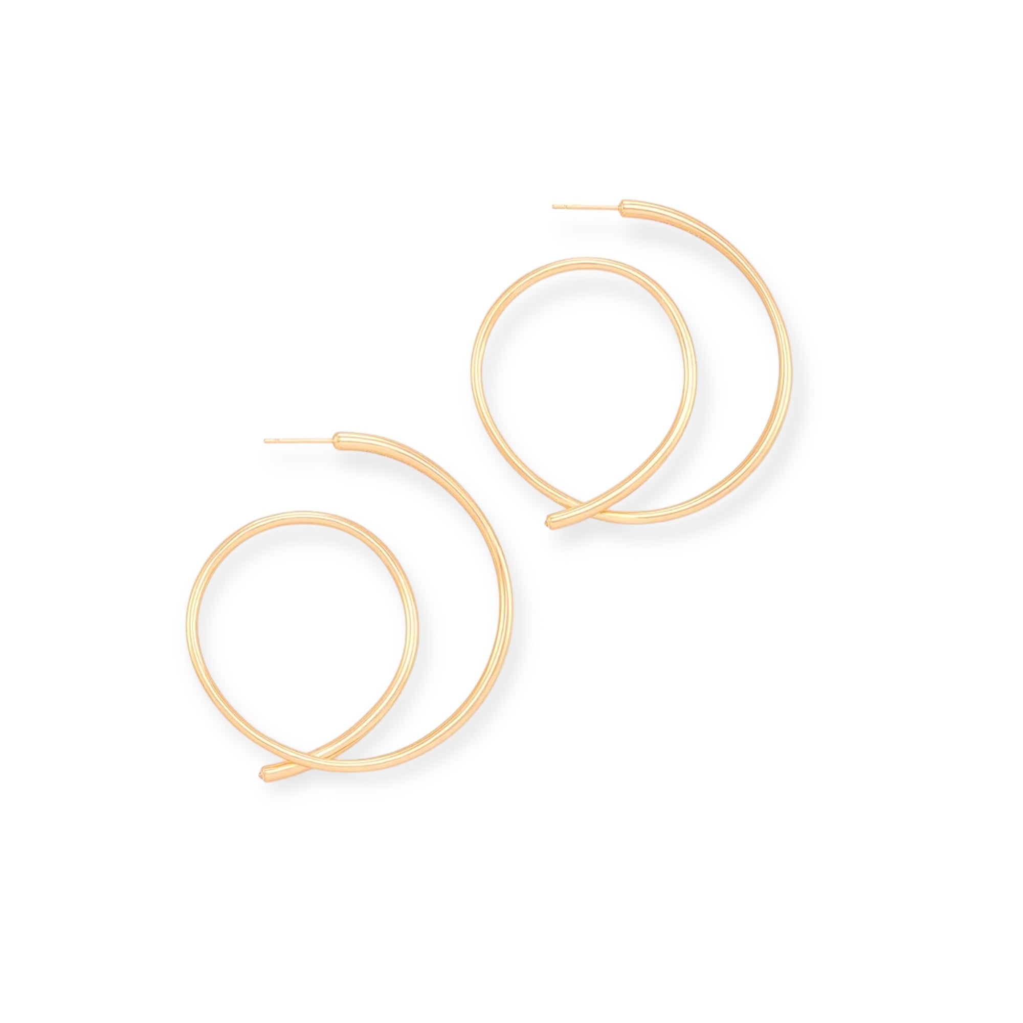 Myles Rose Gold Hoop Earrings - Bella's House Tulsa