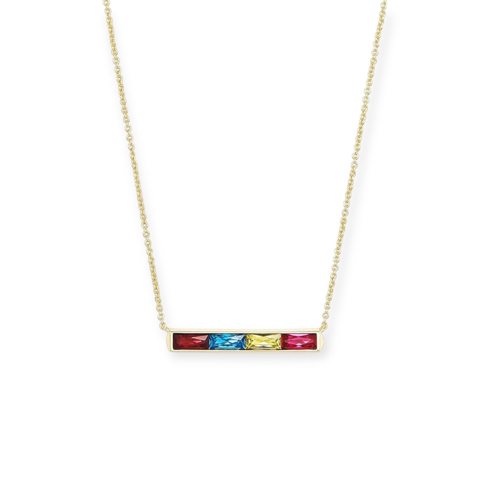 Jack Short Strand Necklace in Gold Multi Crystal