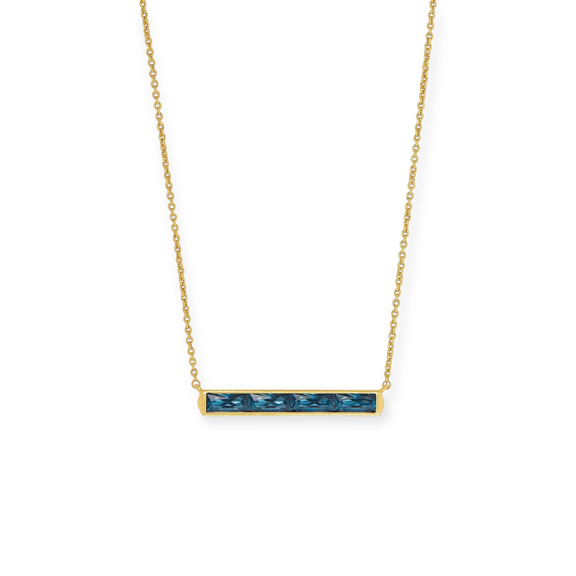 Jack Short Strand Necklace in Vintage Gold Teal Crystal