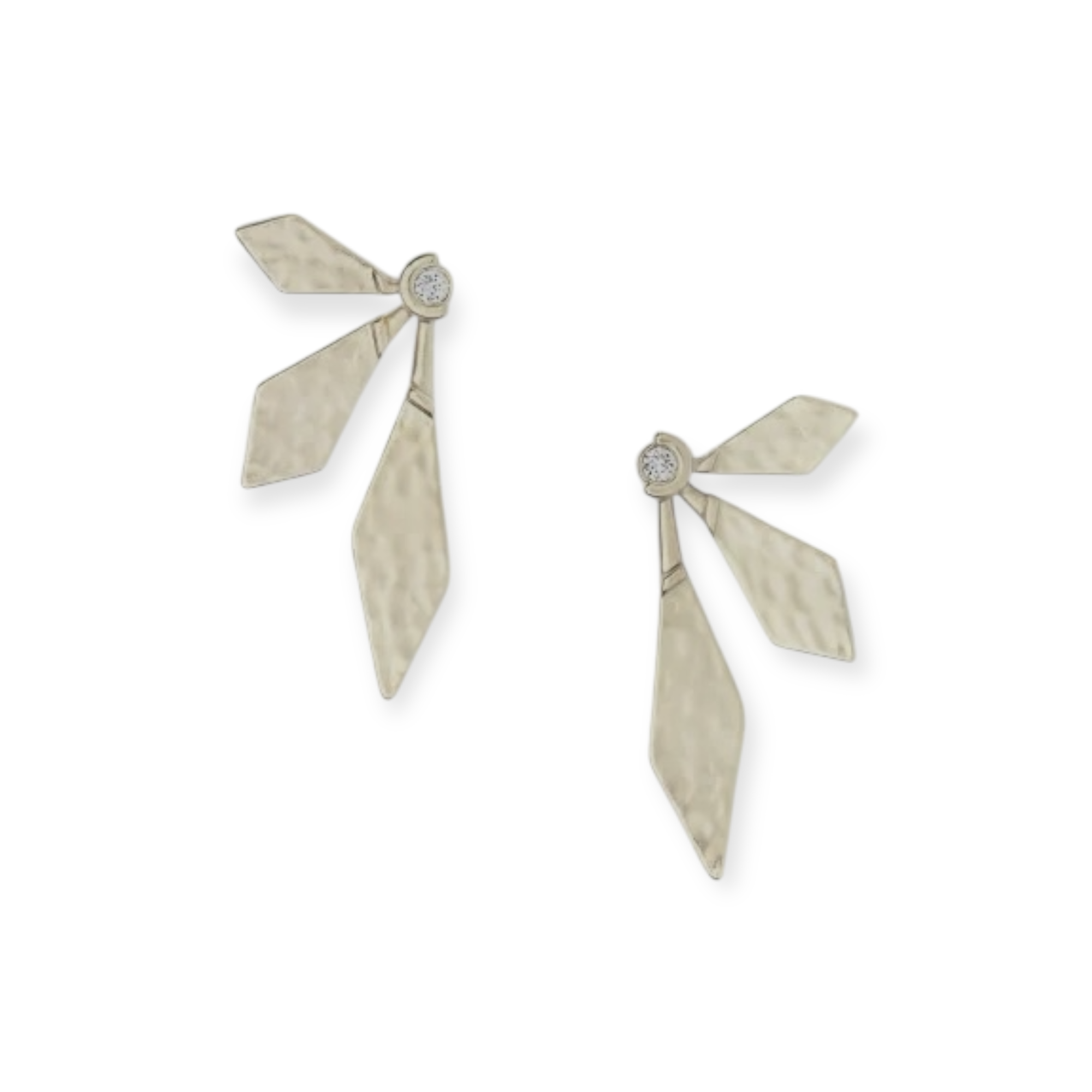 Jayden Stud Earrings in Bright Silver