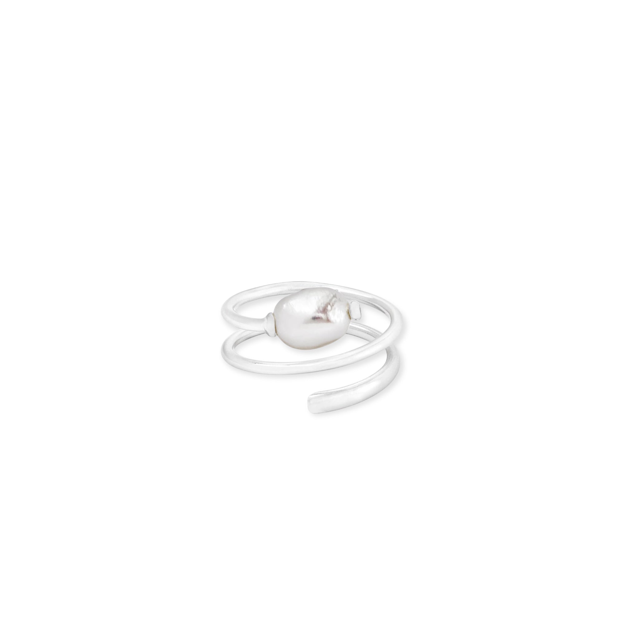 Jayla Bright Silver Ring Baroque Pearl