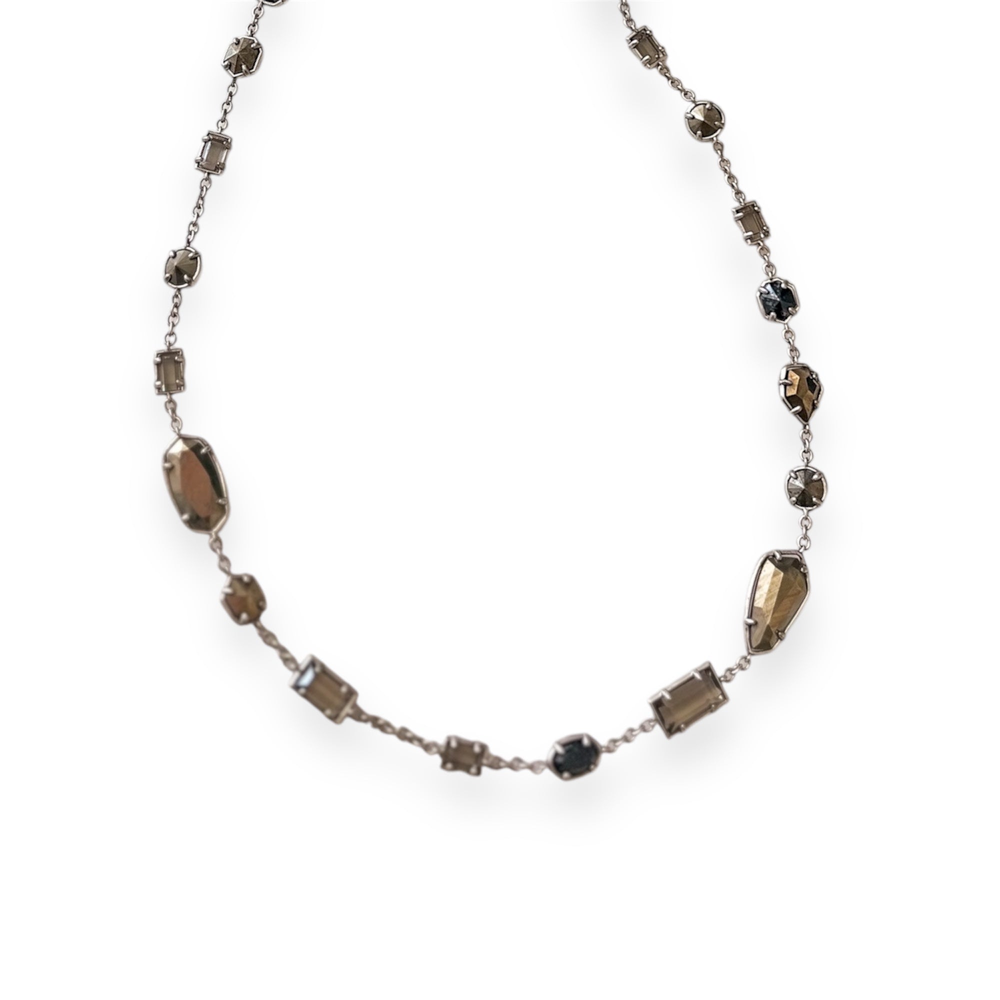 Joann Necklace in Antique Silver Smoky Mix