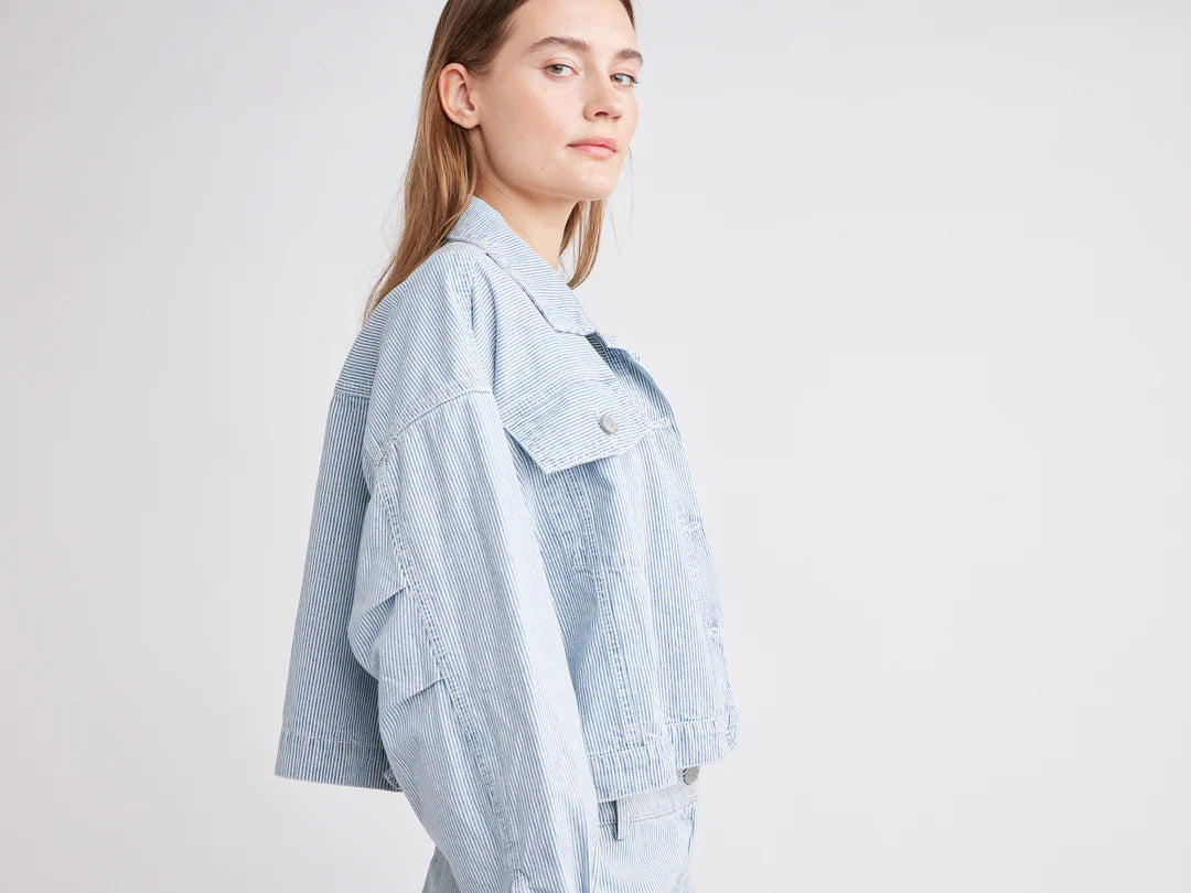 Joelle Classic Jacket Denim stripe