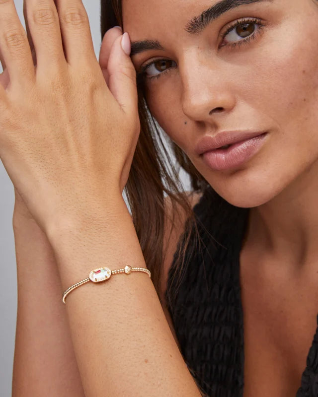 Grayson Stretch Gold Bracelet in Dichroic Glass