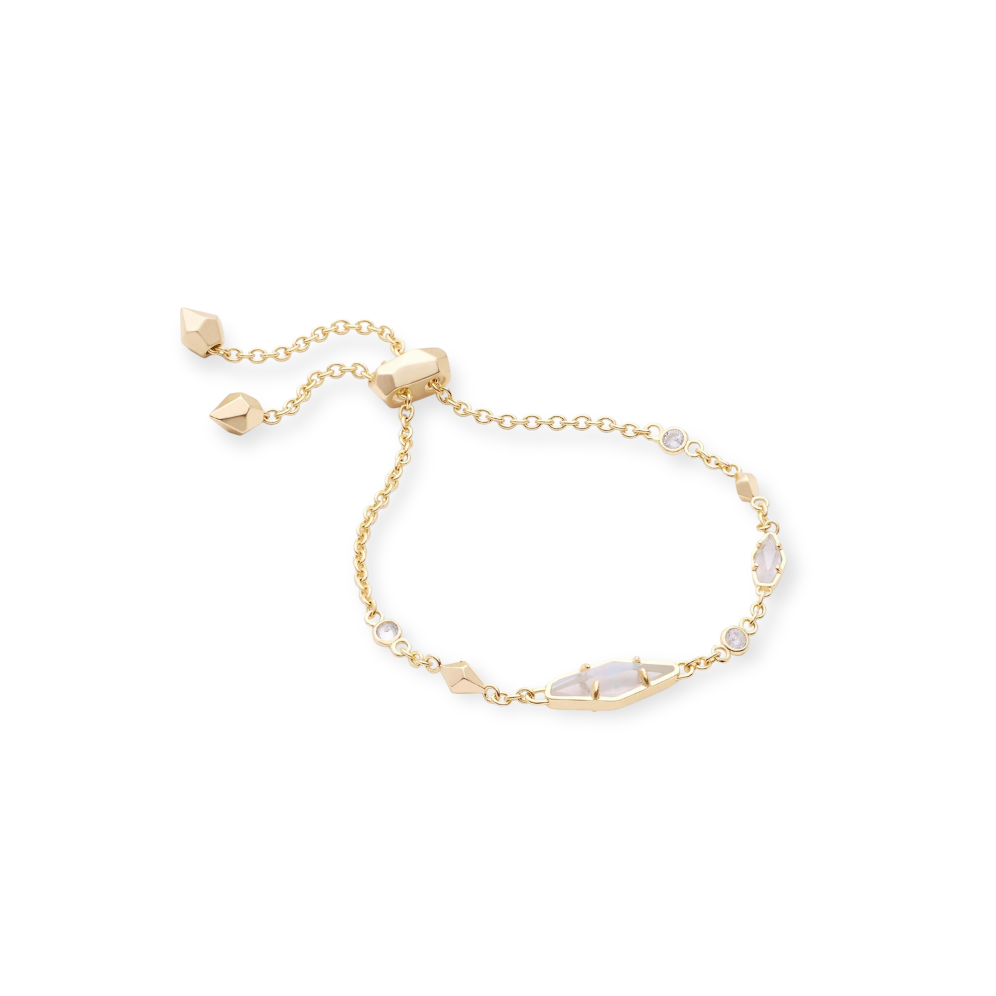Kendra Scott Deb Gold Bracelet in Iridescent Crystal