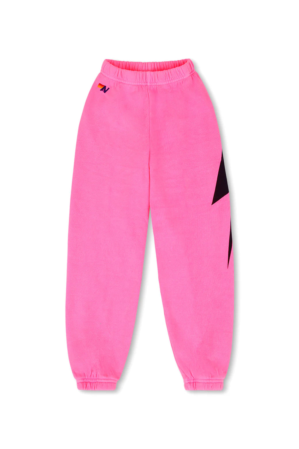 Kids Bolt Print Sweatpants - Neon Pink