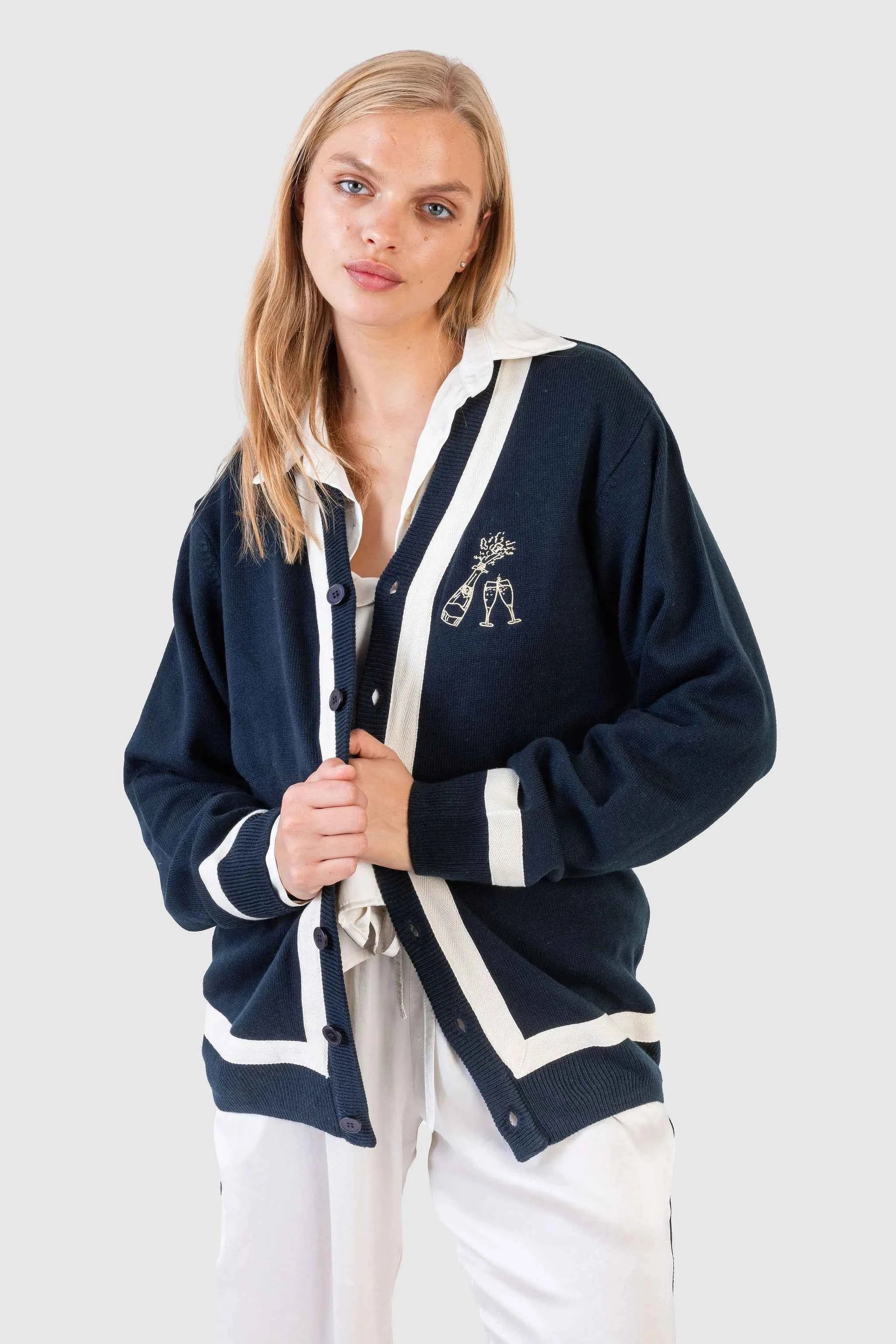 Koch Luna Cardigan Navy Champagne