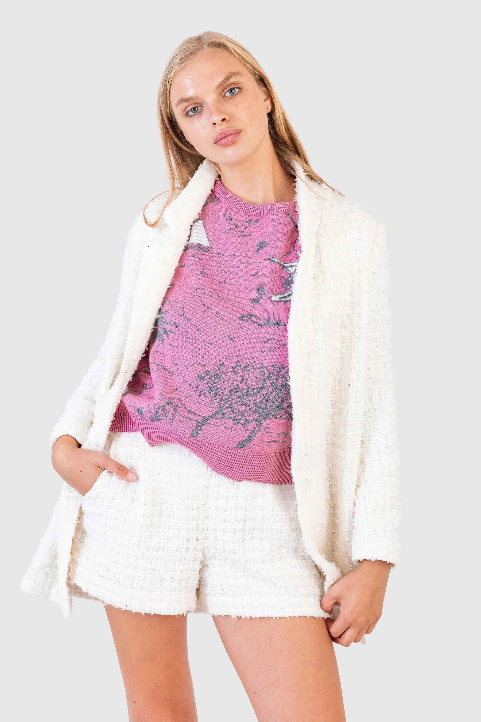 Koch Bondi Shorts White Tweed