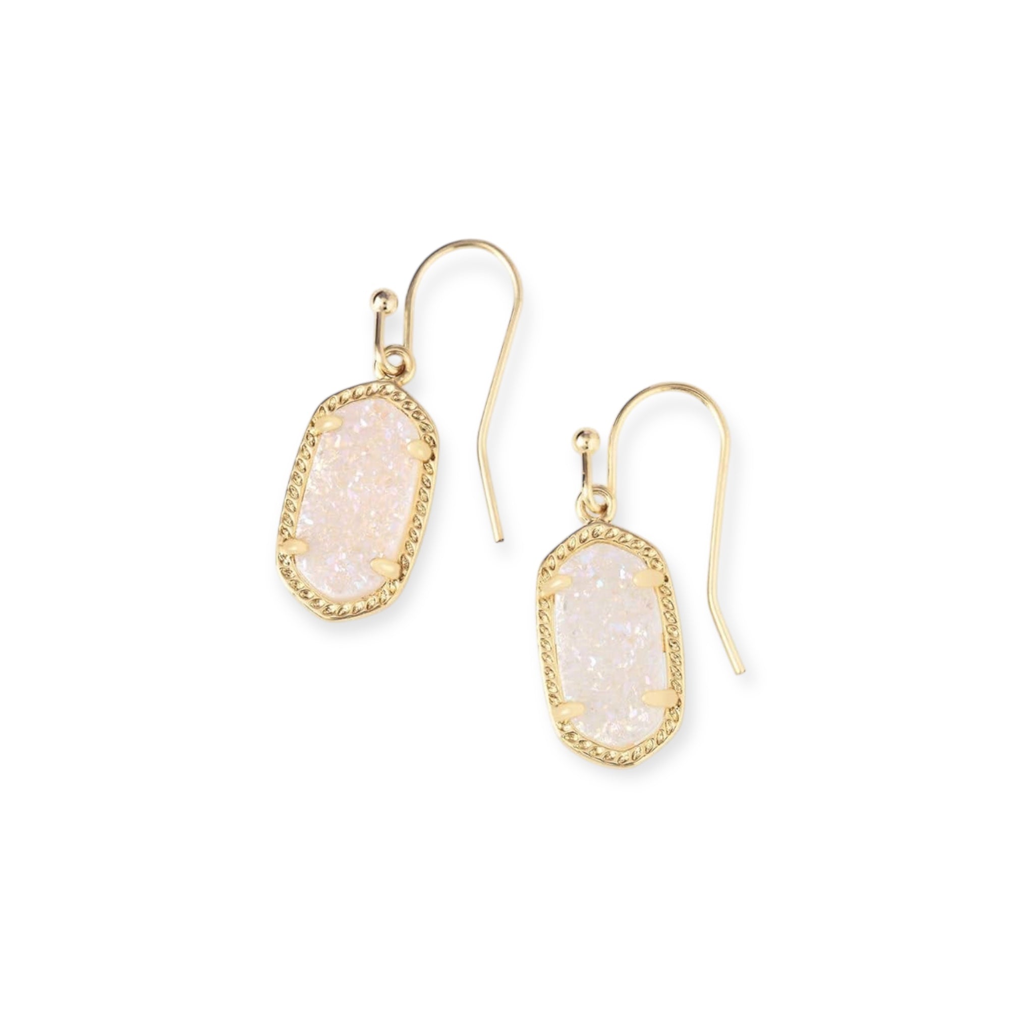 Lee Gold Earrings in Iridescent Drusy