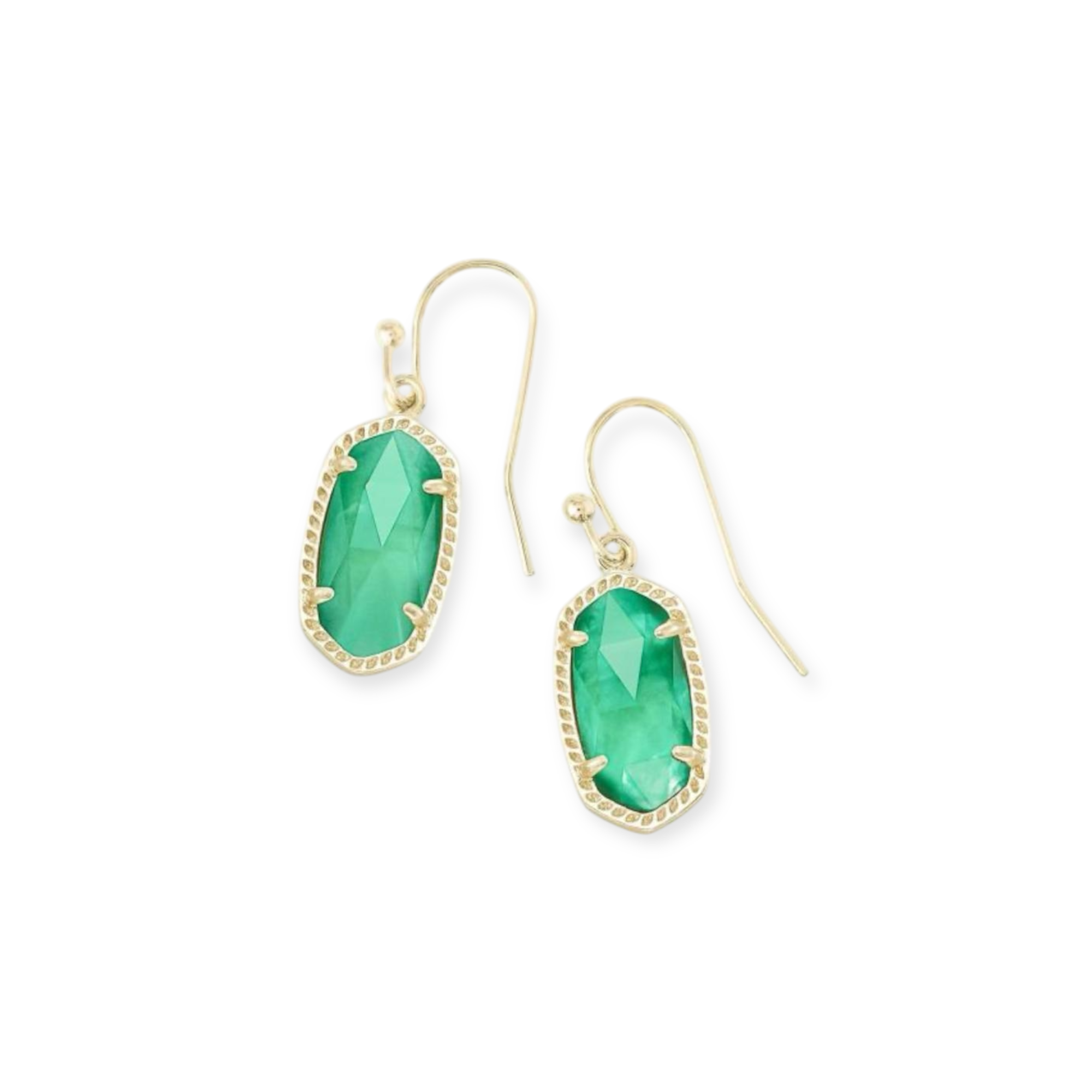 Lee Peacock Jade Illusion Gold Earrings