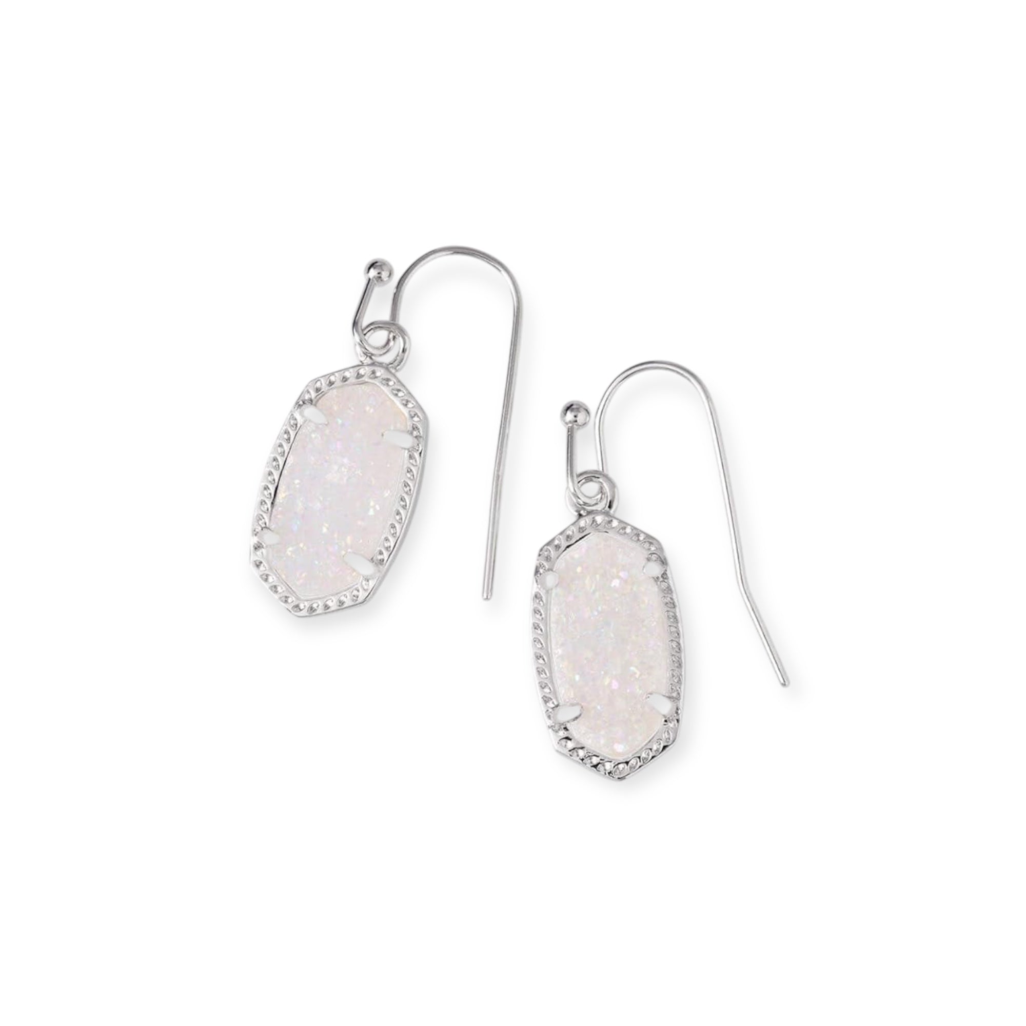 Lee Silver Earrings in Iridescent Drusy