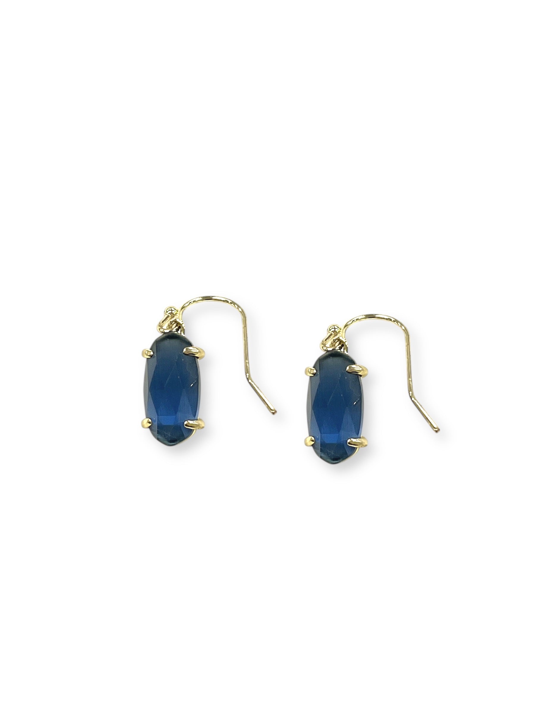 Lemmi Cobalt Blue Gold Drop Earrings