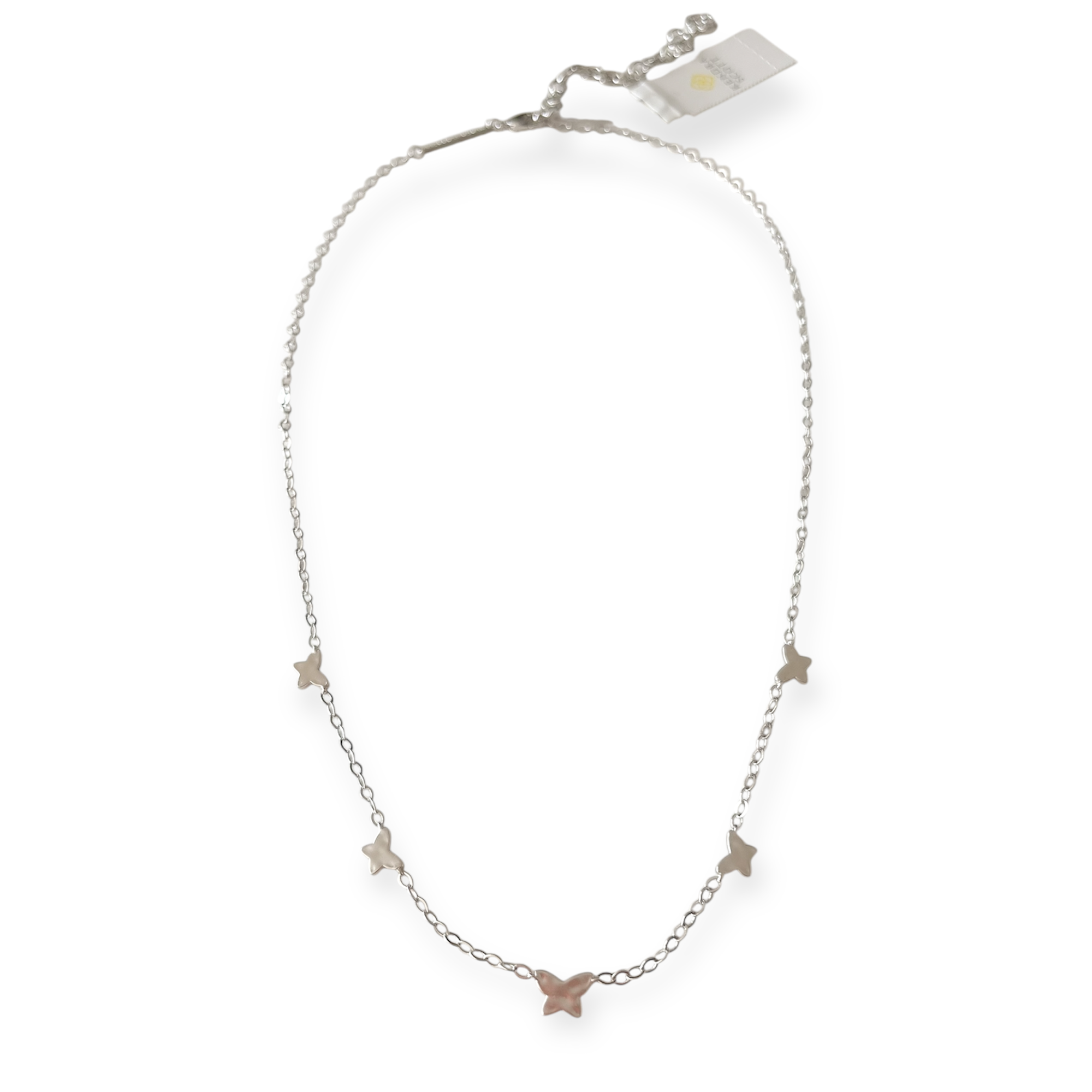 Lillia Butterfly Strand Necklace in Silver
