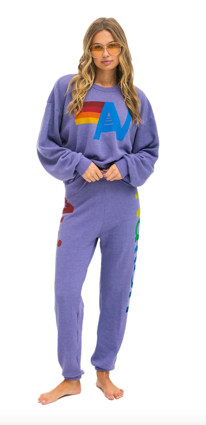 Logo Crew Sweatshirt Relaxed Lavender - Bella's House Tulsa