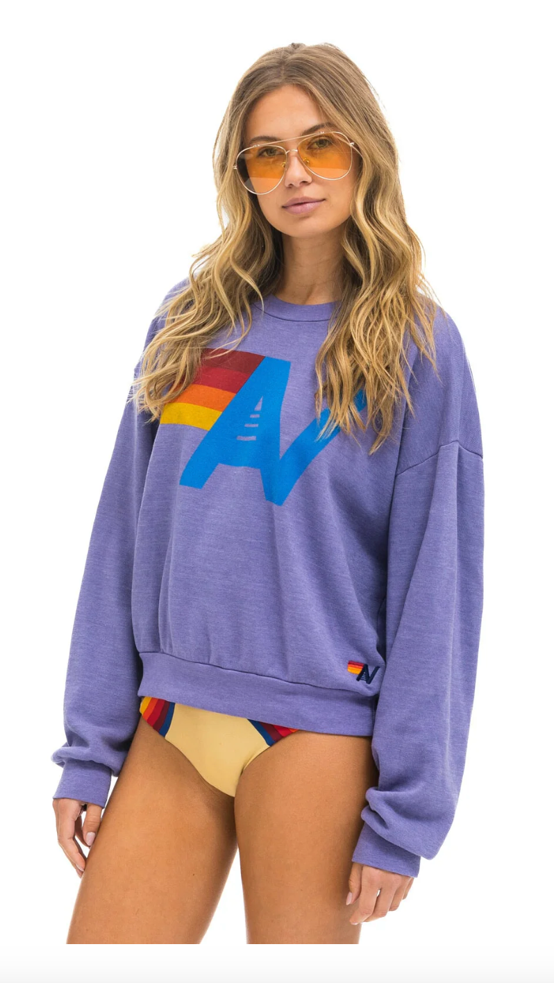 Logo Crew Sweatshirt Relaxed Lavender
