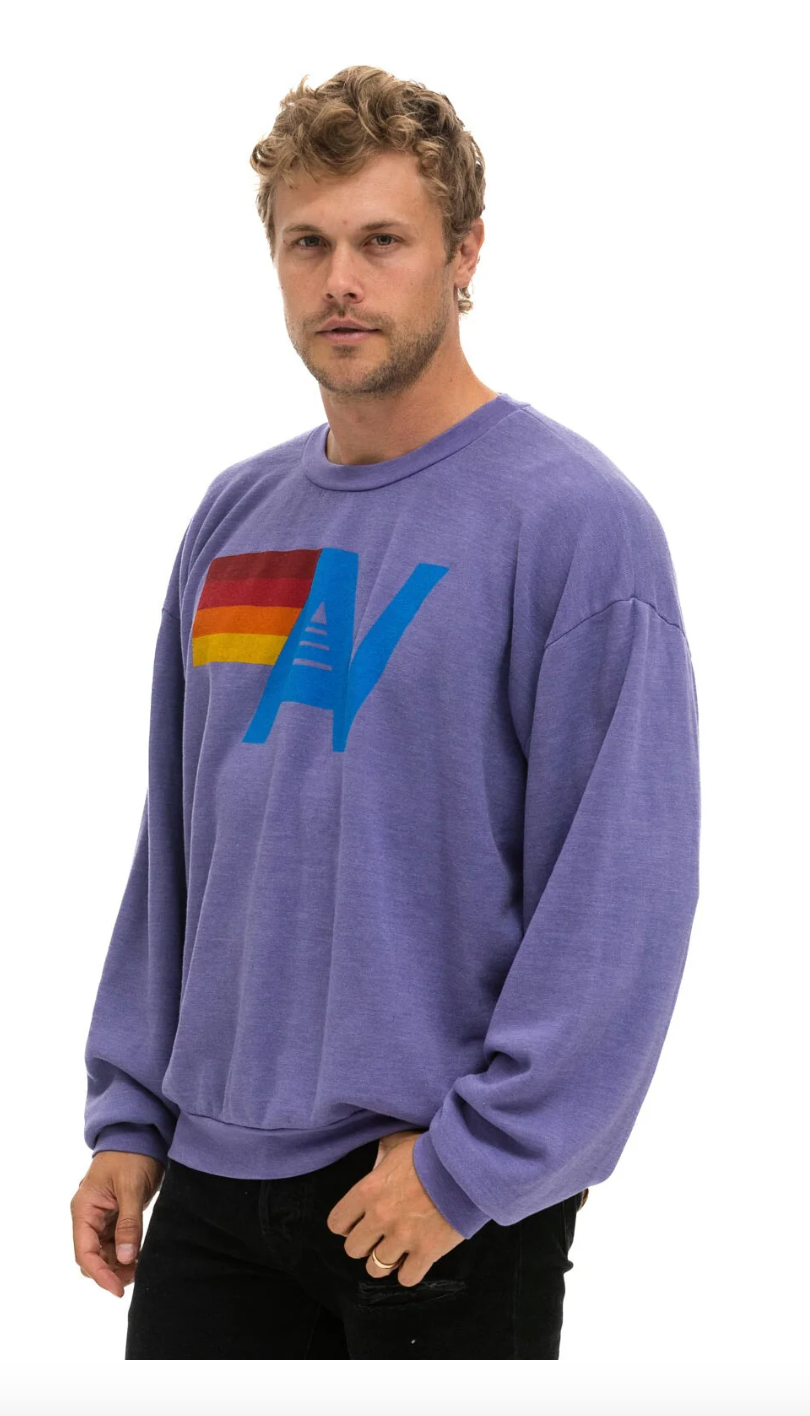 Logo Crew Sweatshirt Relaxed Lavender - Bella's House Tulsa