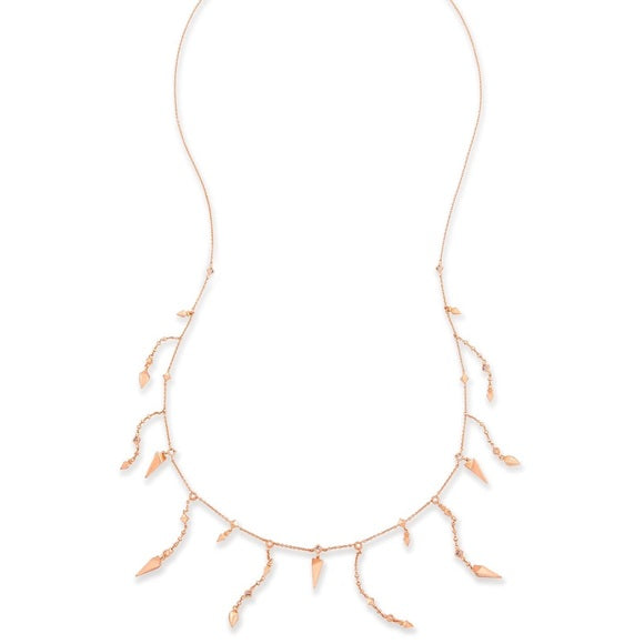 Loralei Long Necklace in Rose Gold