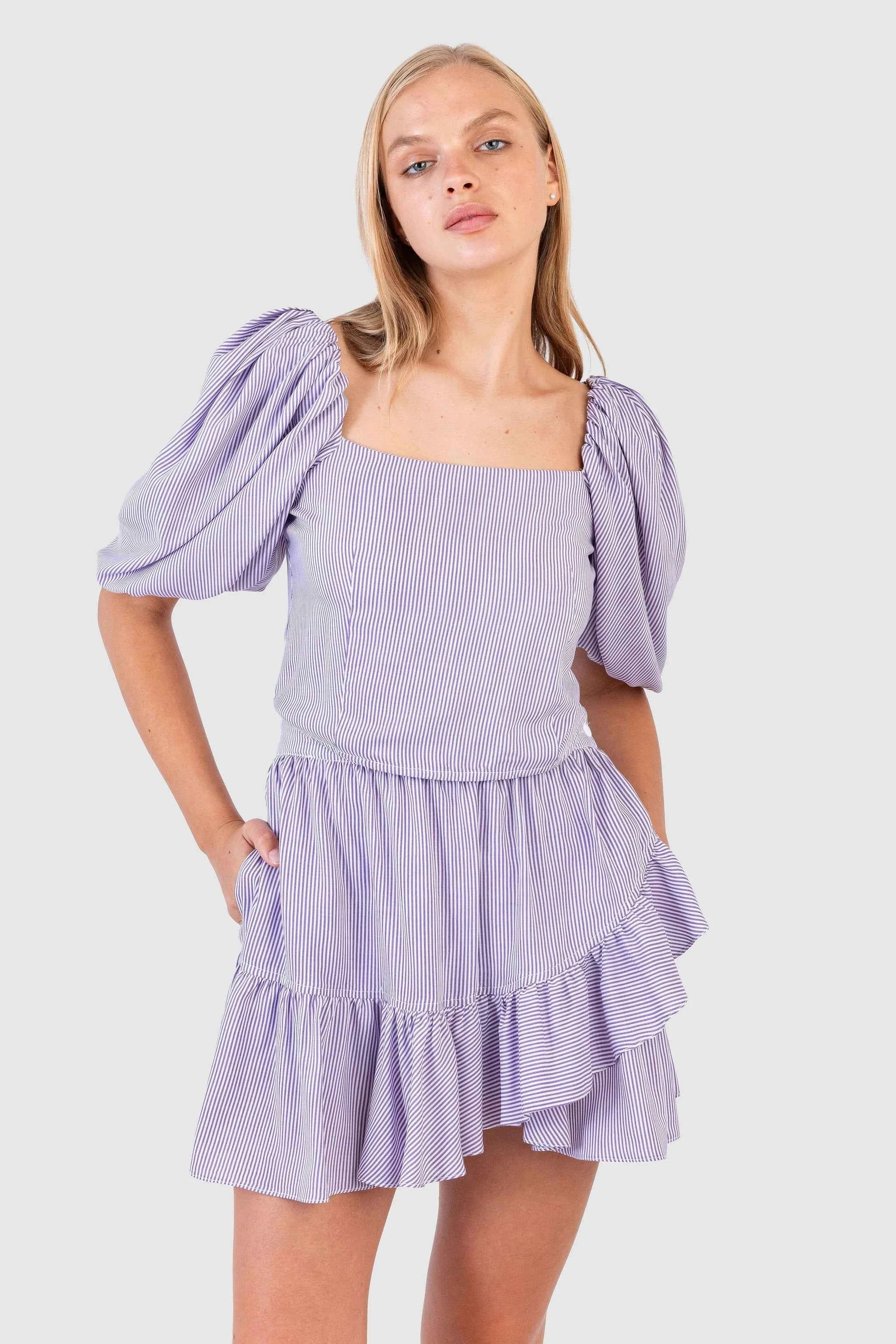 Koch Logan Top Purple Stripe