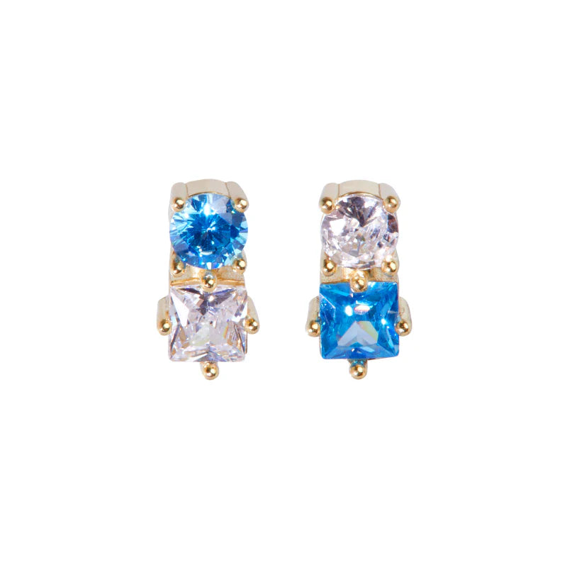Mark Robbins Stud Blue Topaz - Bella's House Tulsa