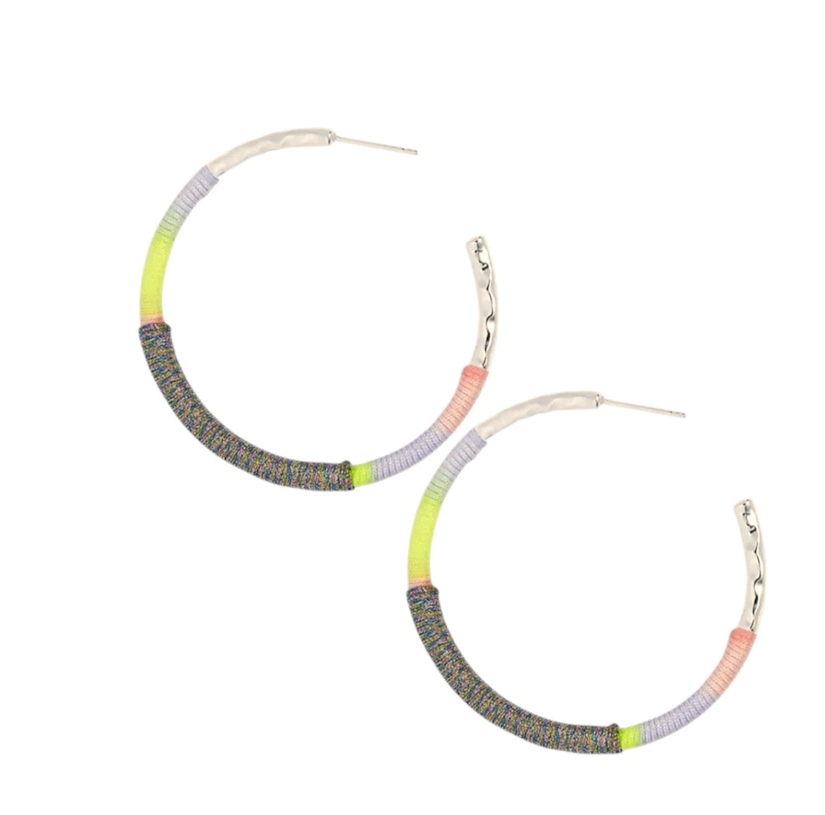 Masie Hoop Earrings in Silver
