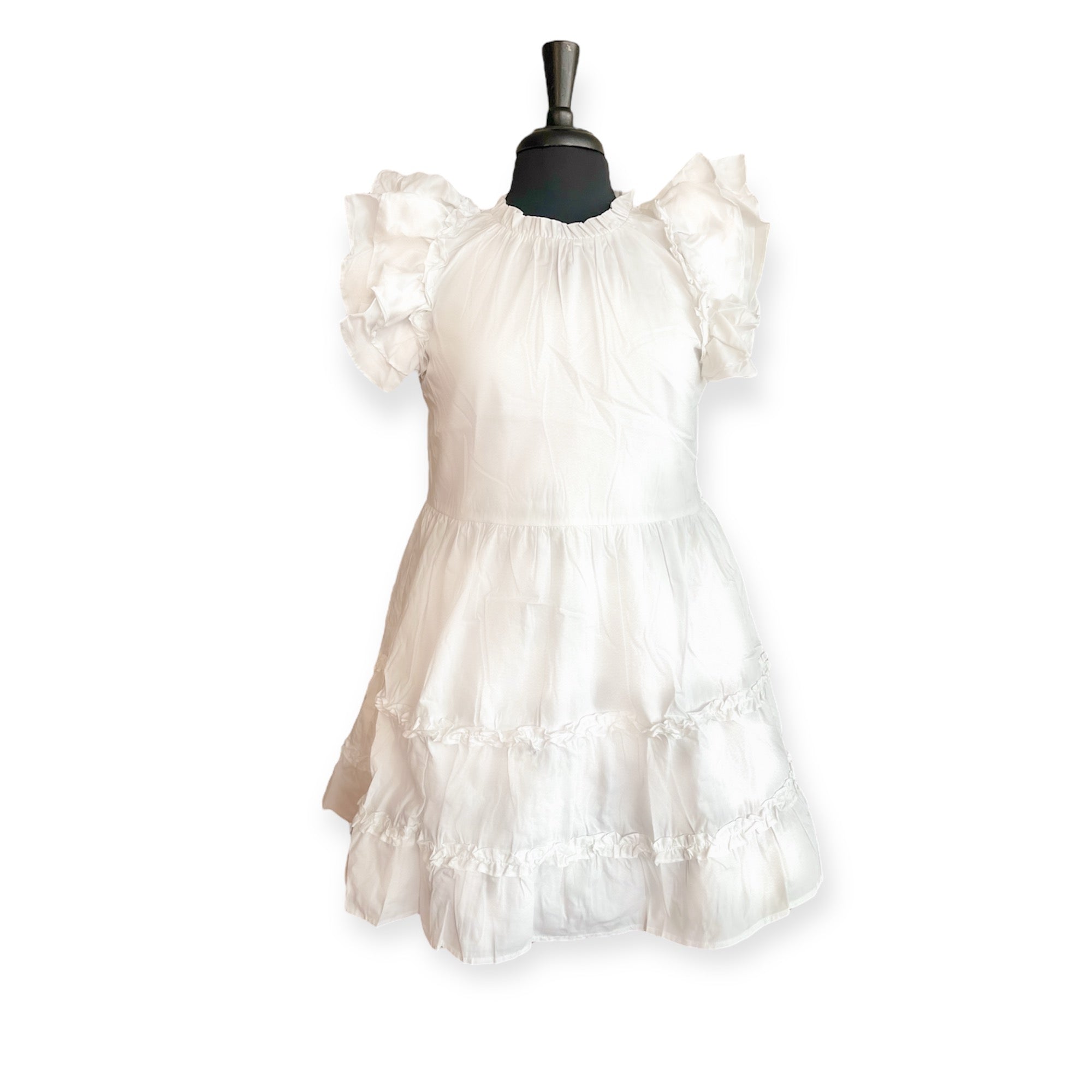 Mira Dress in White Poplin