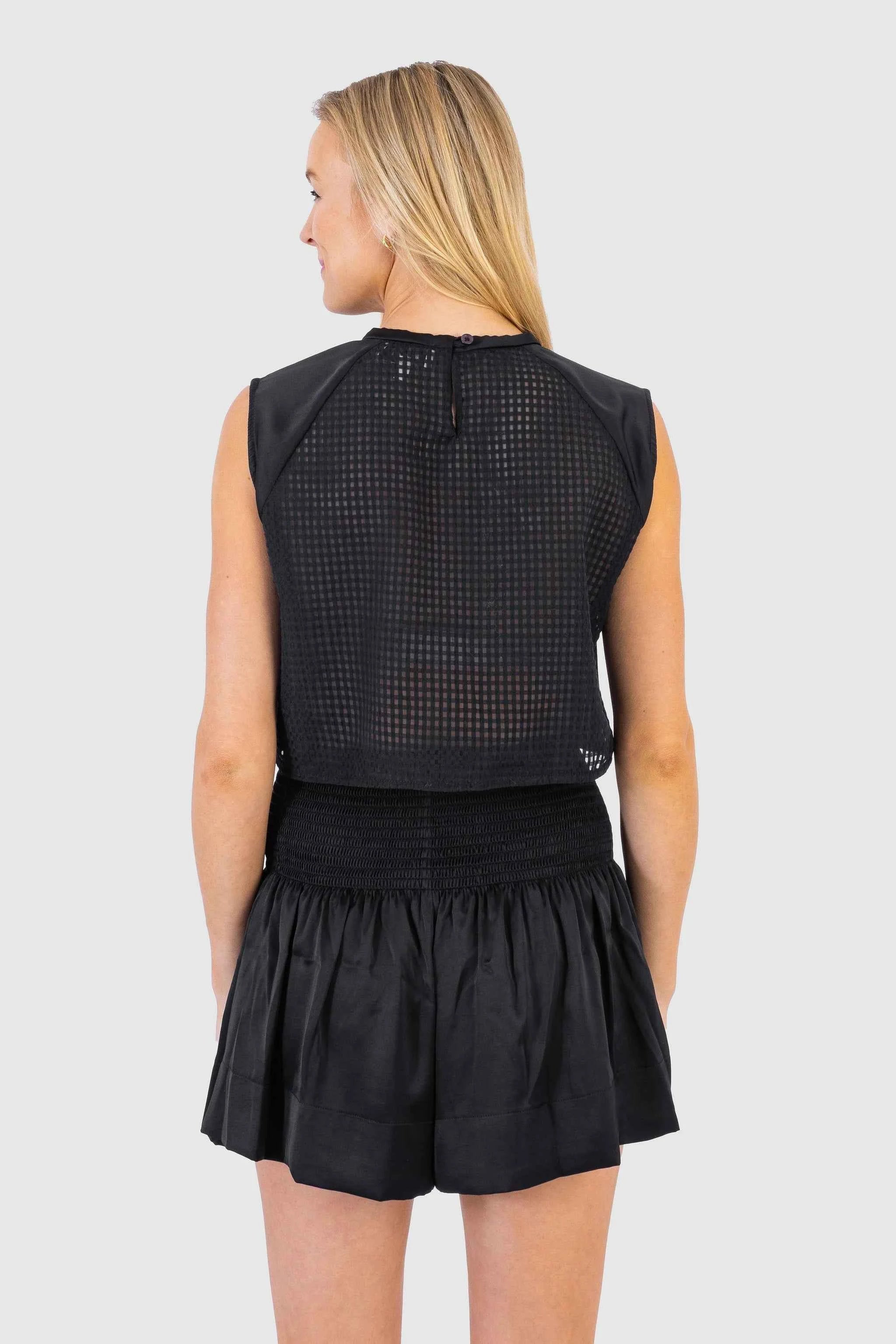 Koch Molly Top Black Polysatin