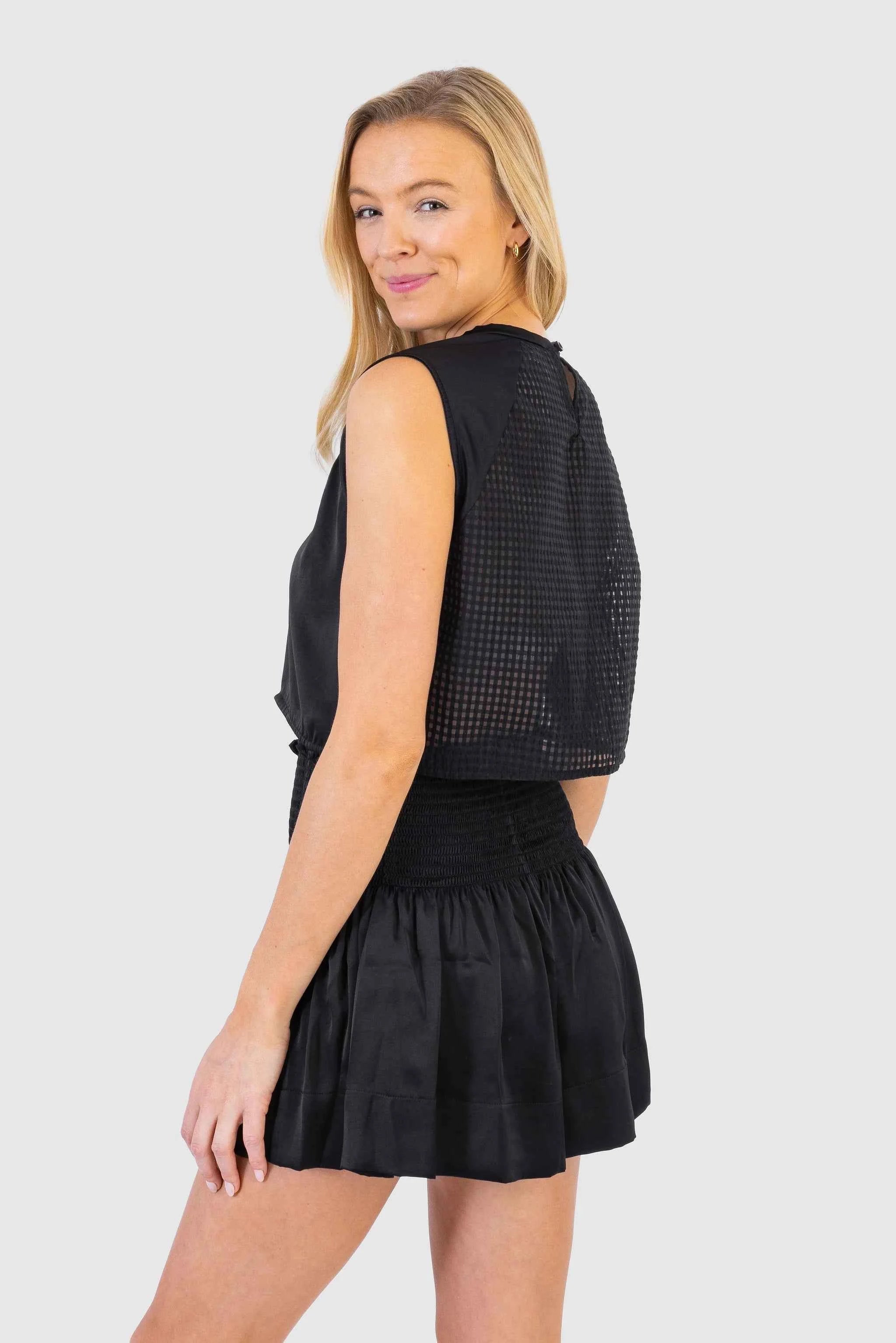 Koch Molly Top Black Polysatin
