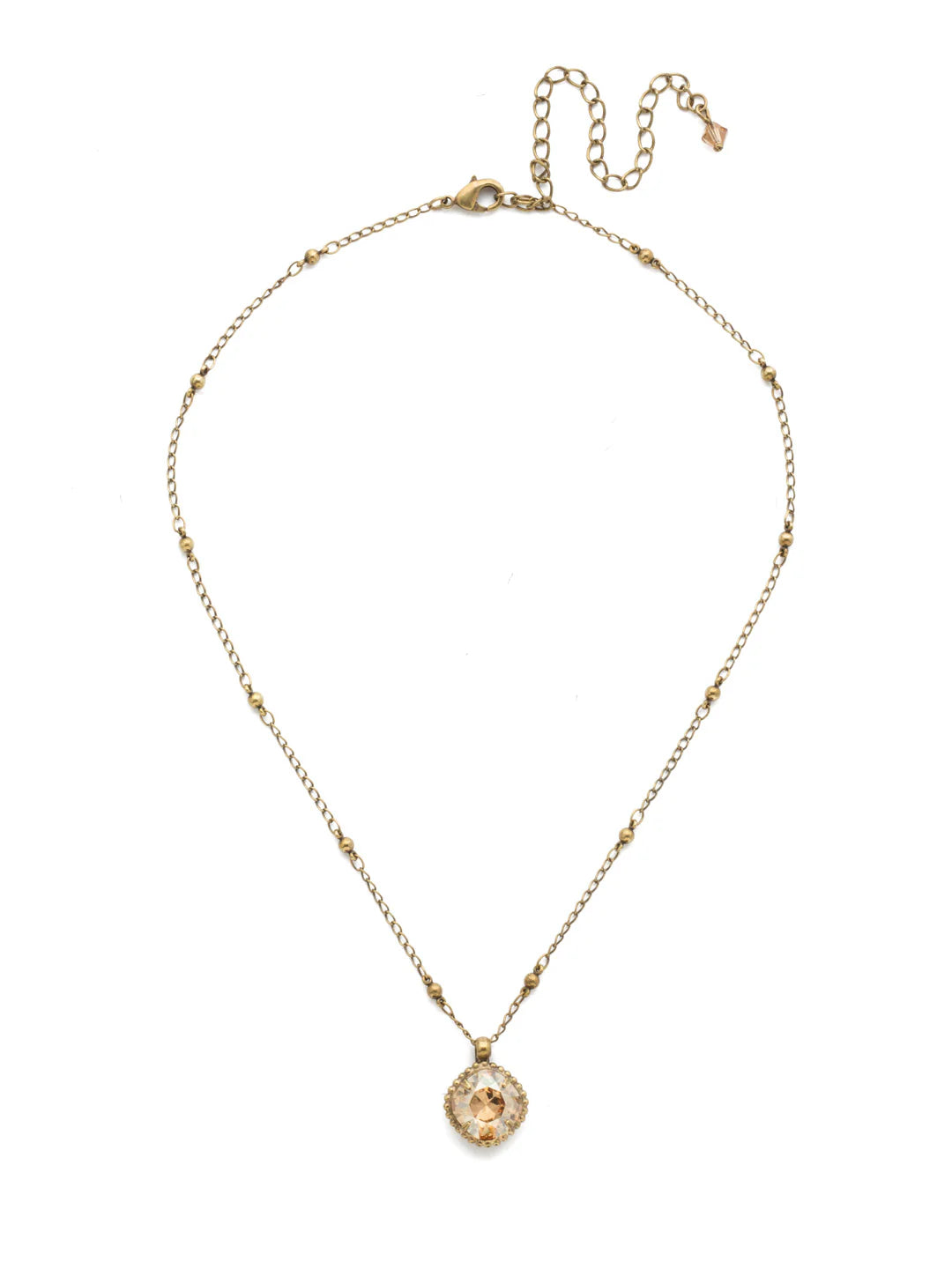 NDS50AGDCH Cushion-Cut Pendant Necklace - Bella's House Tulsa