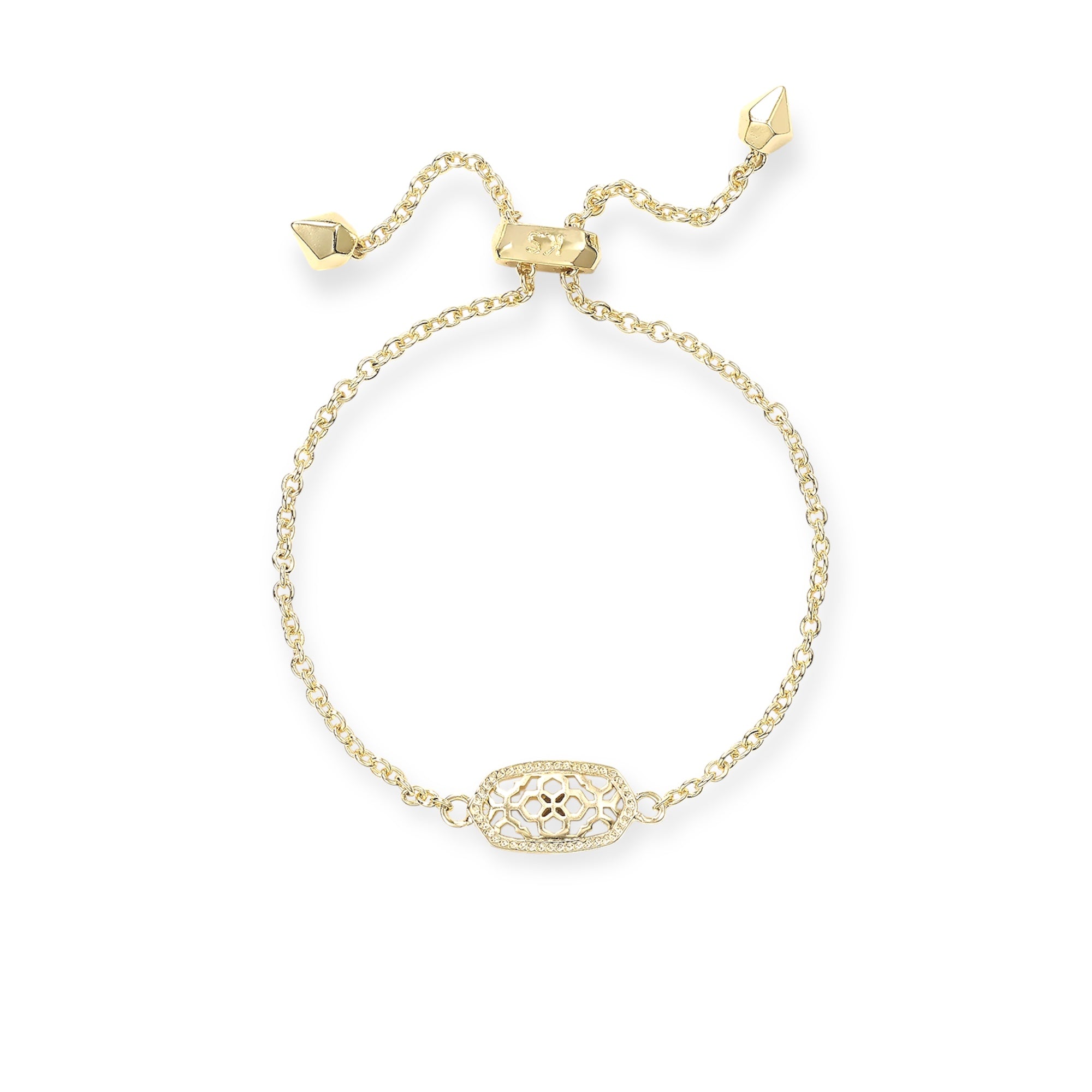 Elaina Adjustable Chain Bracelet Gold Filigree
