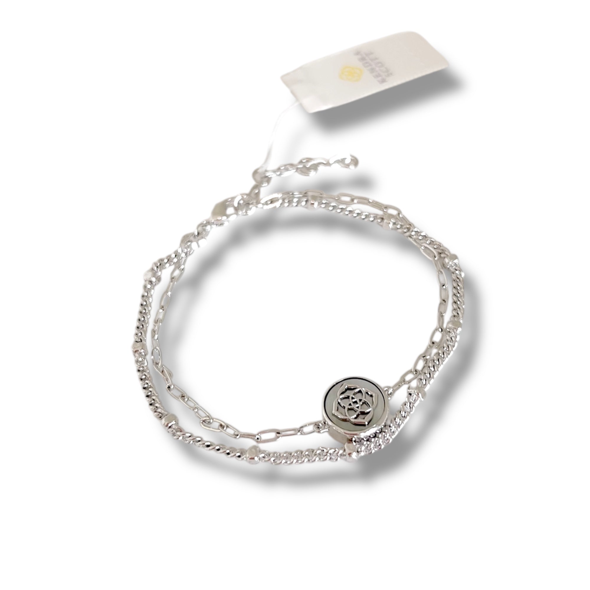 Stamped Dira Multi Strand Bracelet in Silver