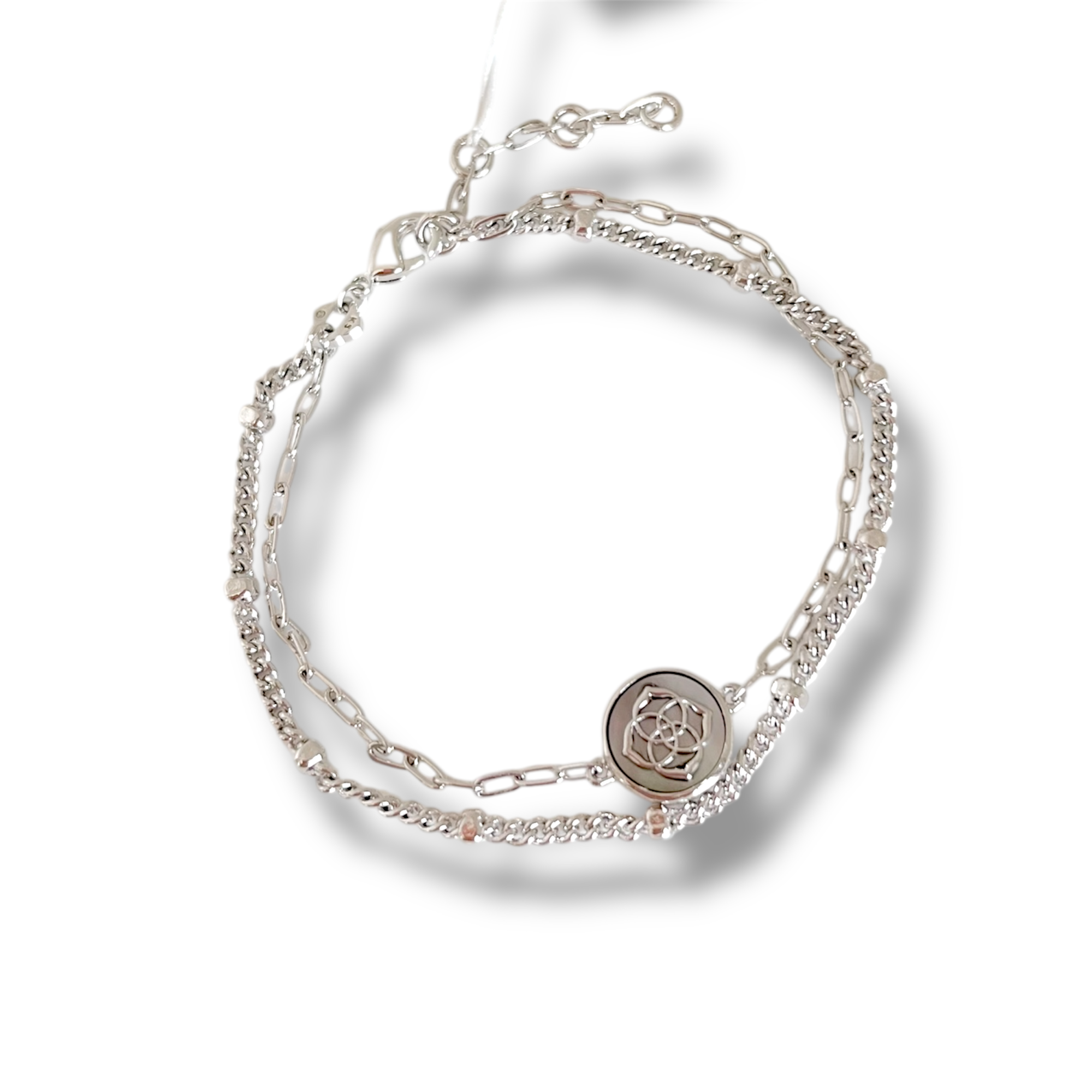 Stamped Dira Multi Strand Bracelet in Silver