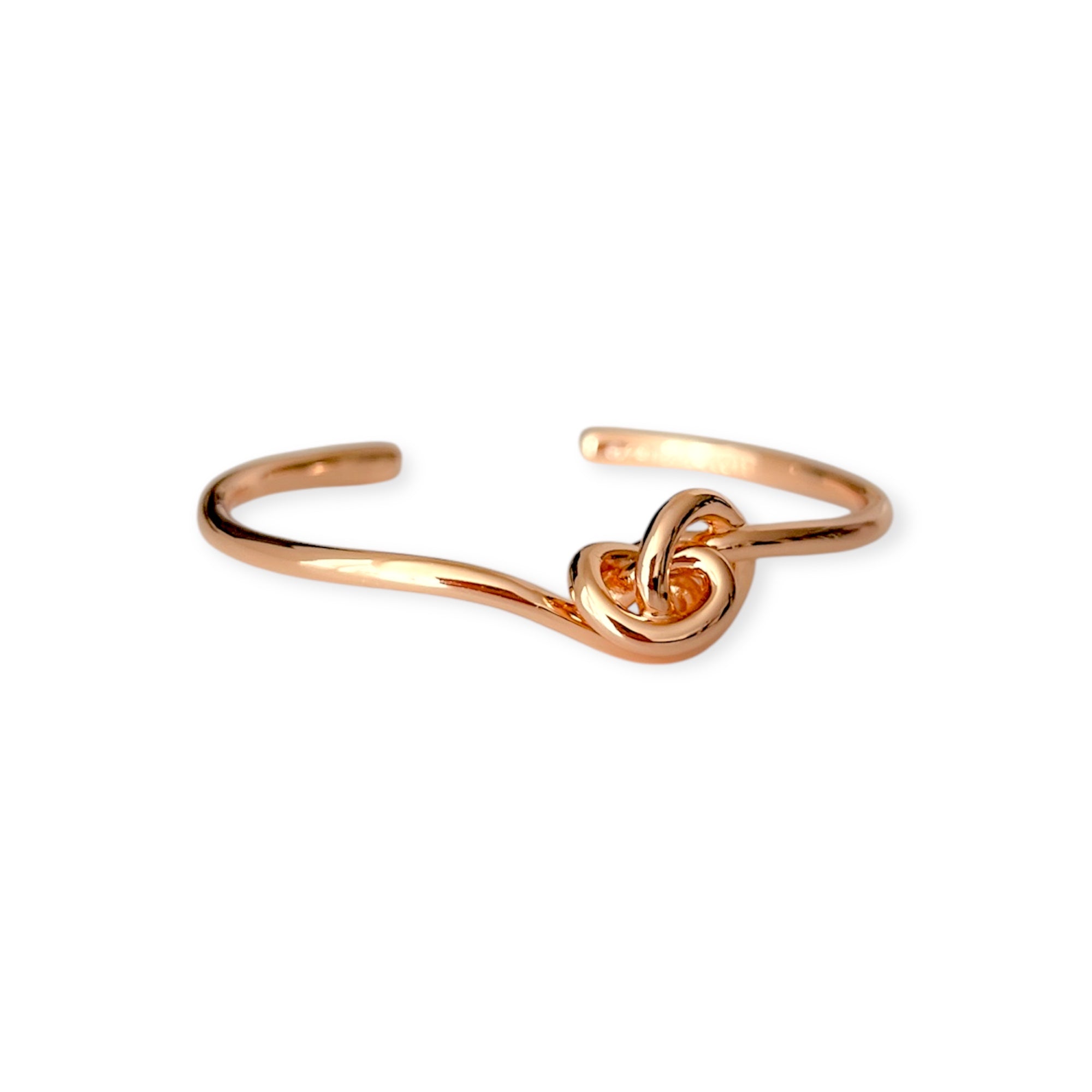 Presleigh Love Knot Cuff Bracelet in Rose Gold