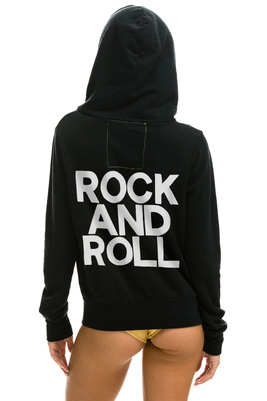 Rock and Roll Zip Hoodie Black