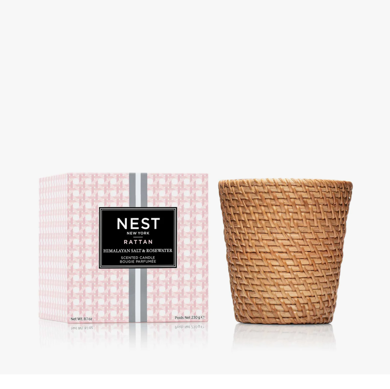 Rattan Himalayan Salt & Rosewater Reed Diffuser