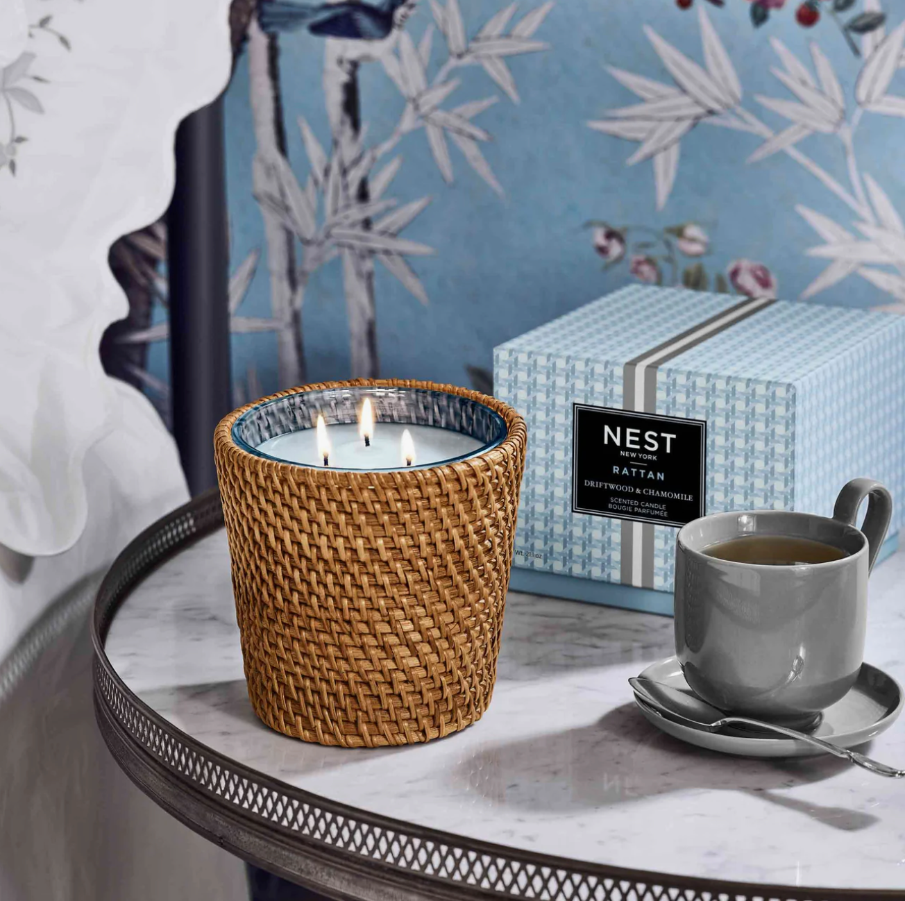 Rattan Driftwood & Chamomile 3-Wick Candle