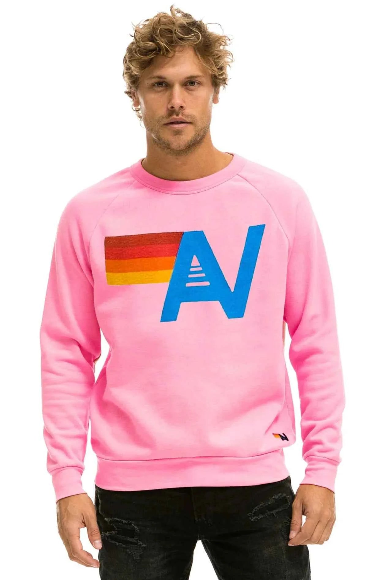 Logo Crew Sweatshirt Neon Pink