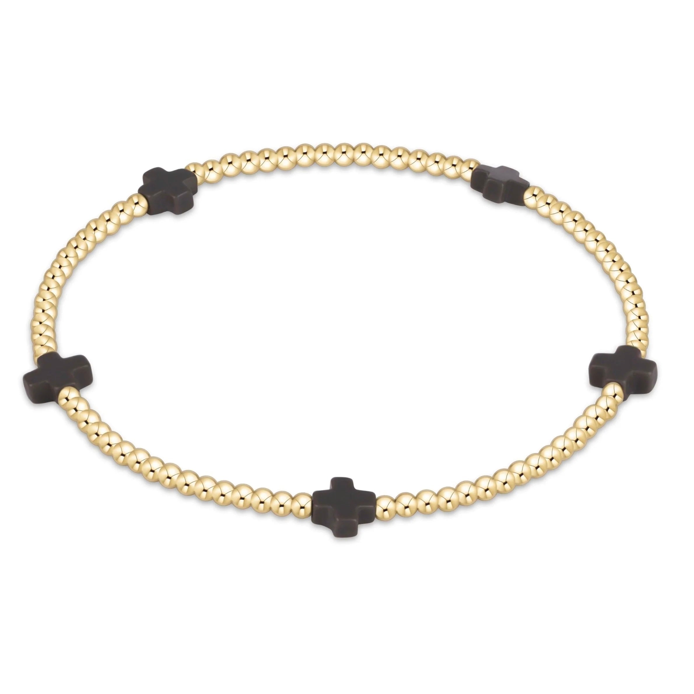 Signature Cross Small Bracelet Navy 2mm