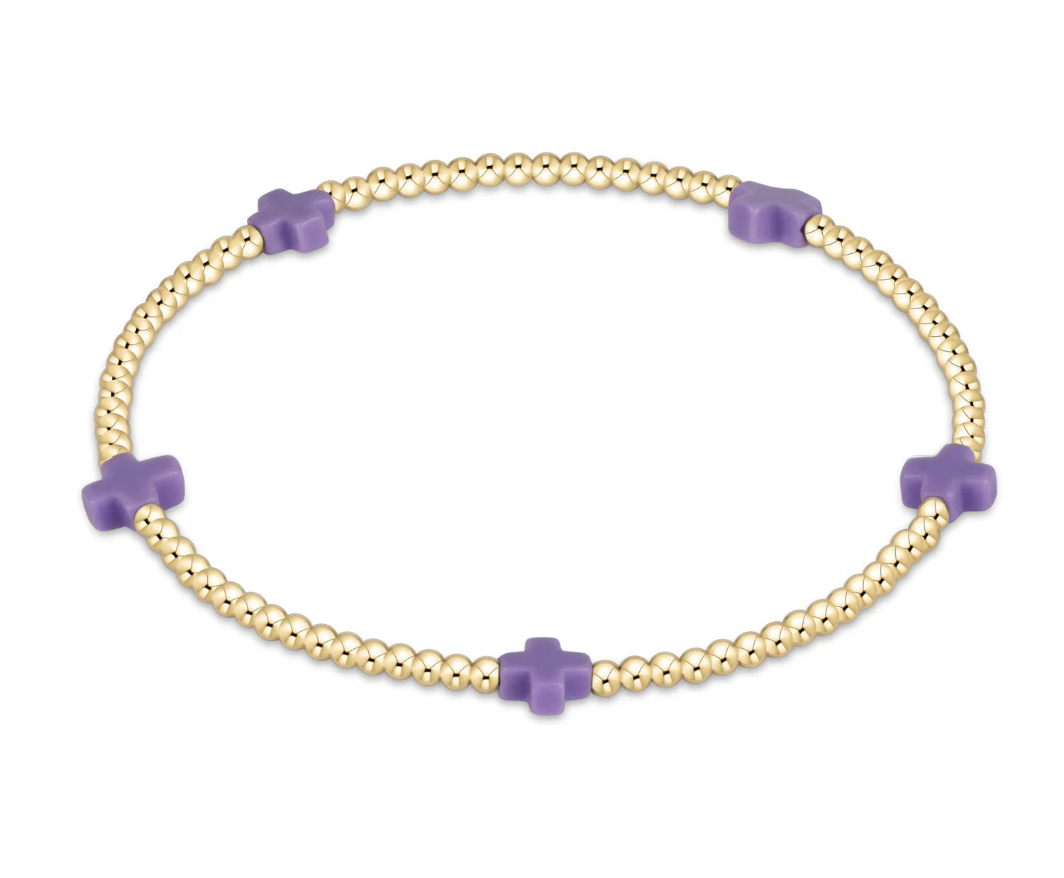 Signature Cross Small Bracelet Purple 2mm
