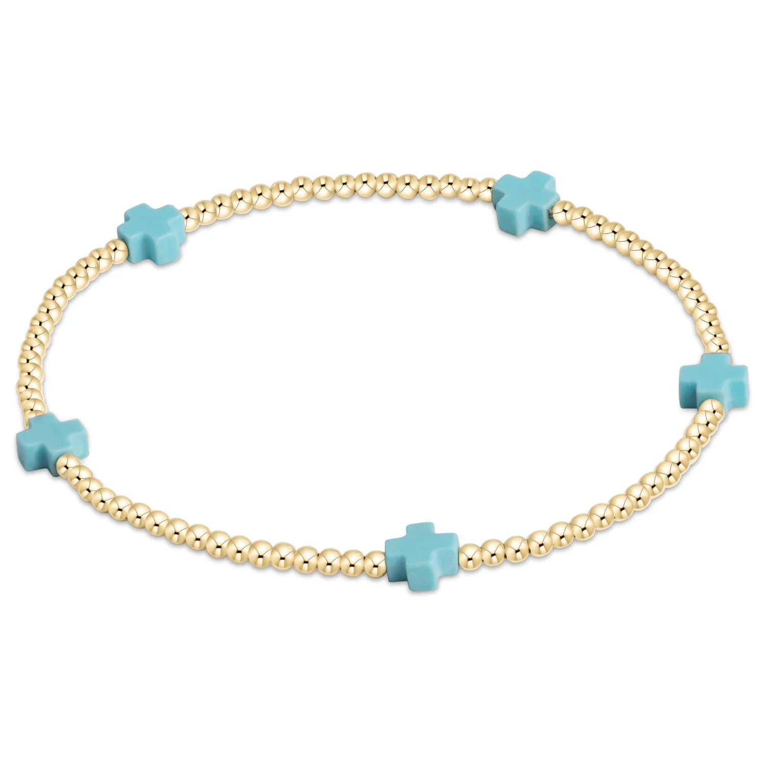 Signature Cross Small Bracelet Turquoise