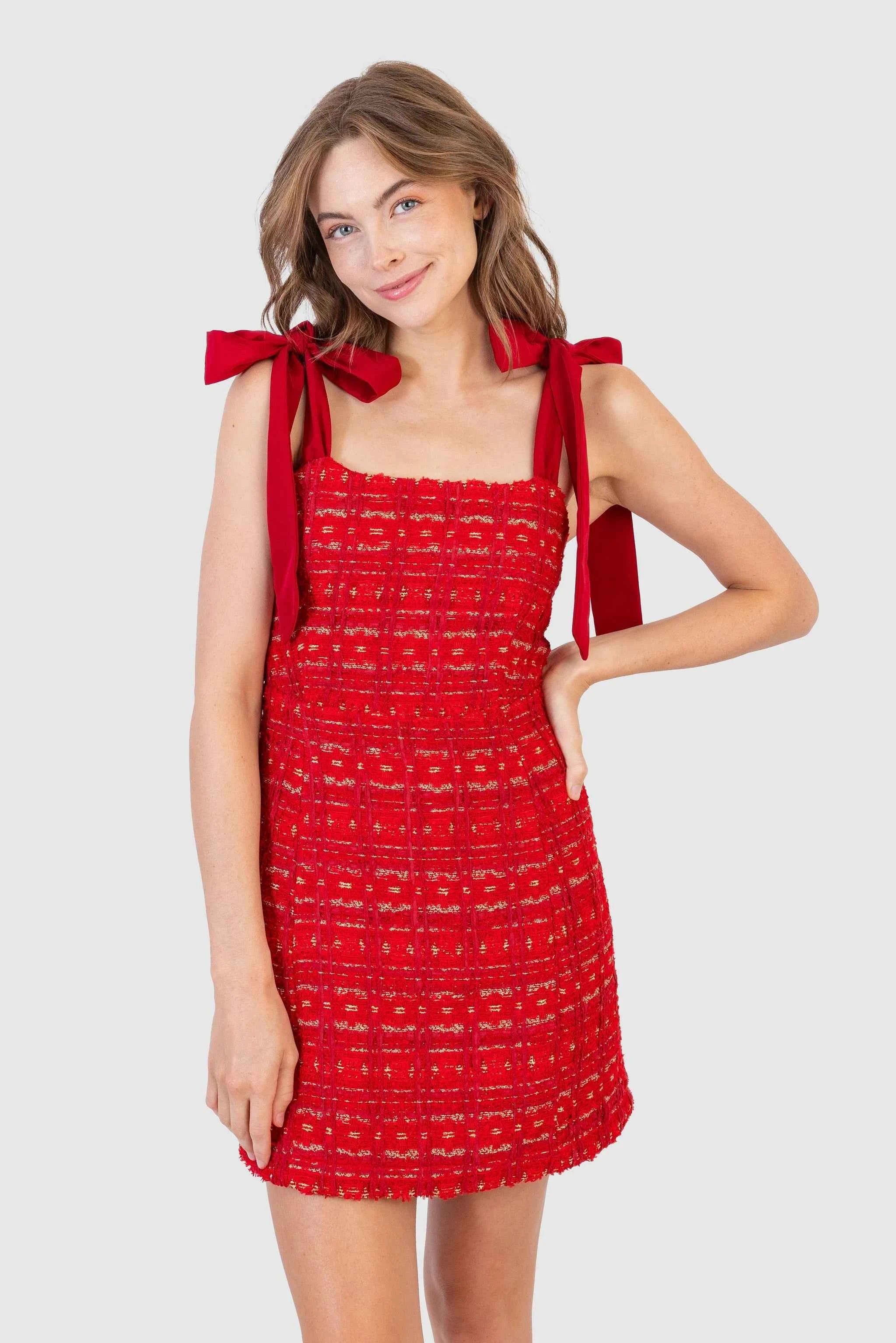 Koch Stella Dress Cherry Tweed