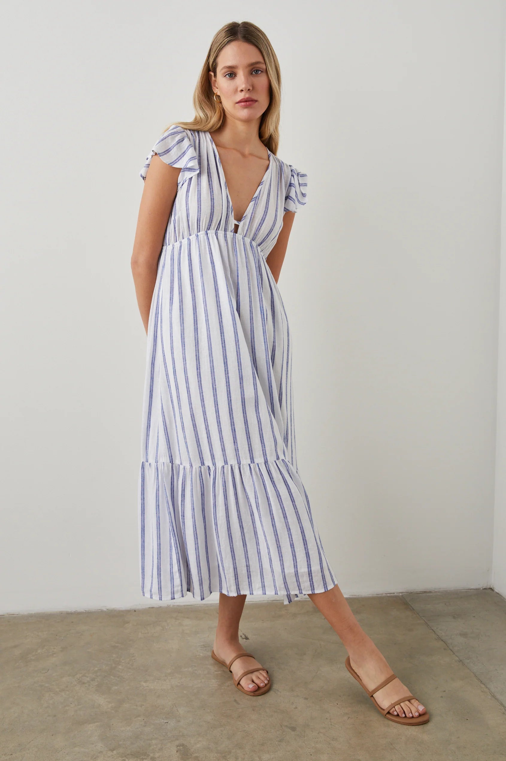 Tina Dress Villa Stripe - Bella's House Tulsa