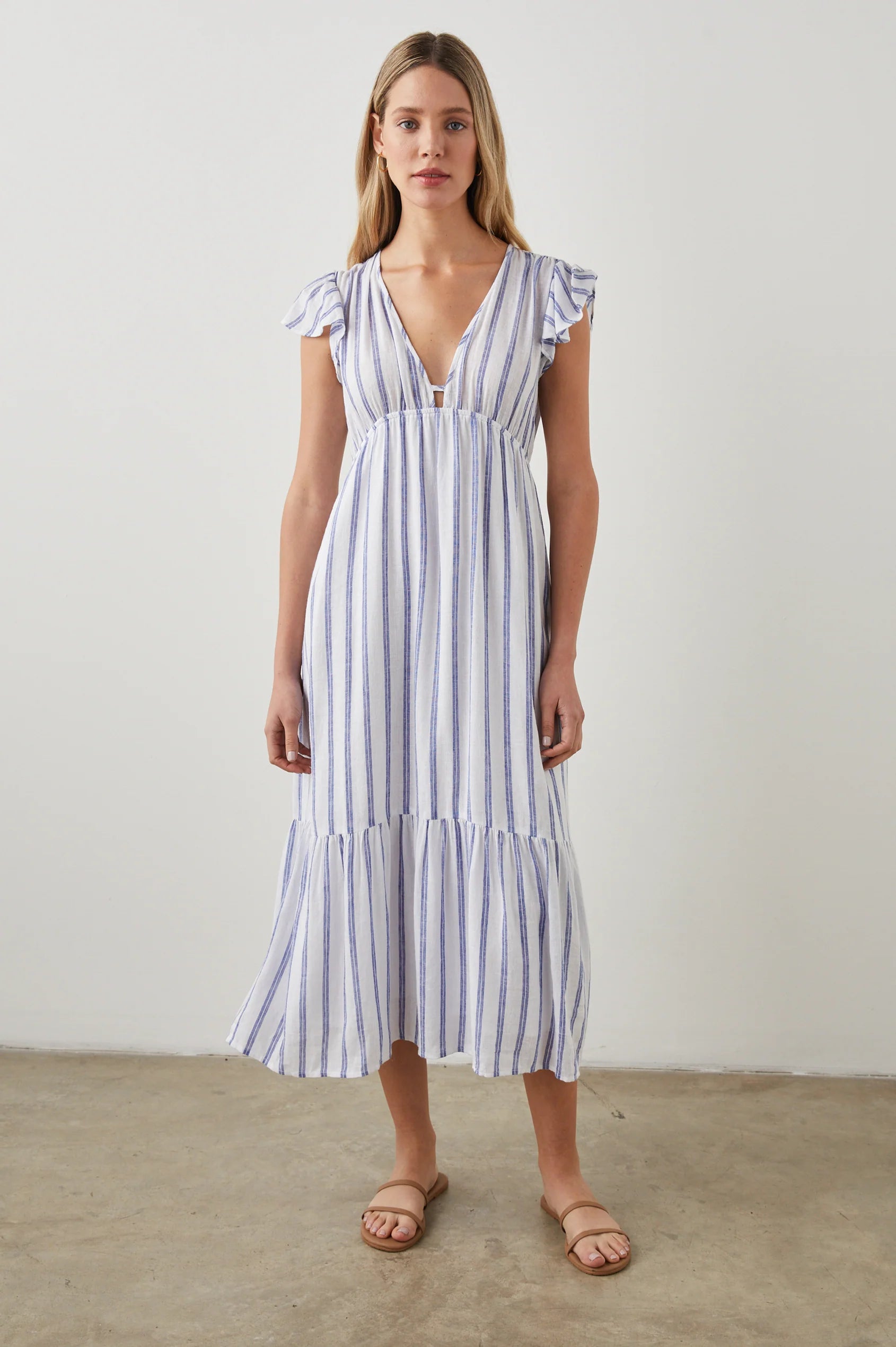 Tina Dress Villa Stripe - Bella's House Tulsa