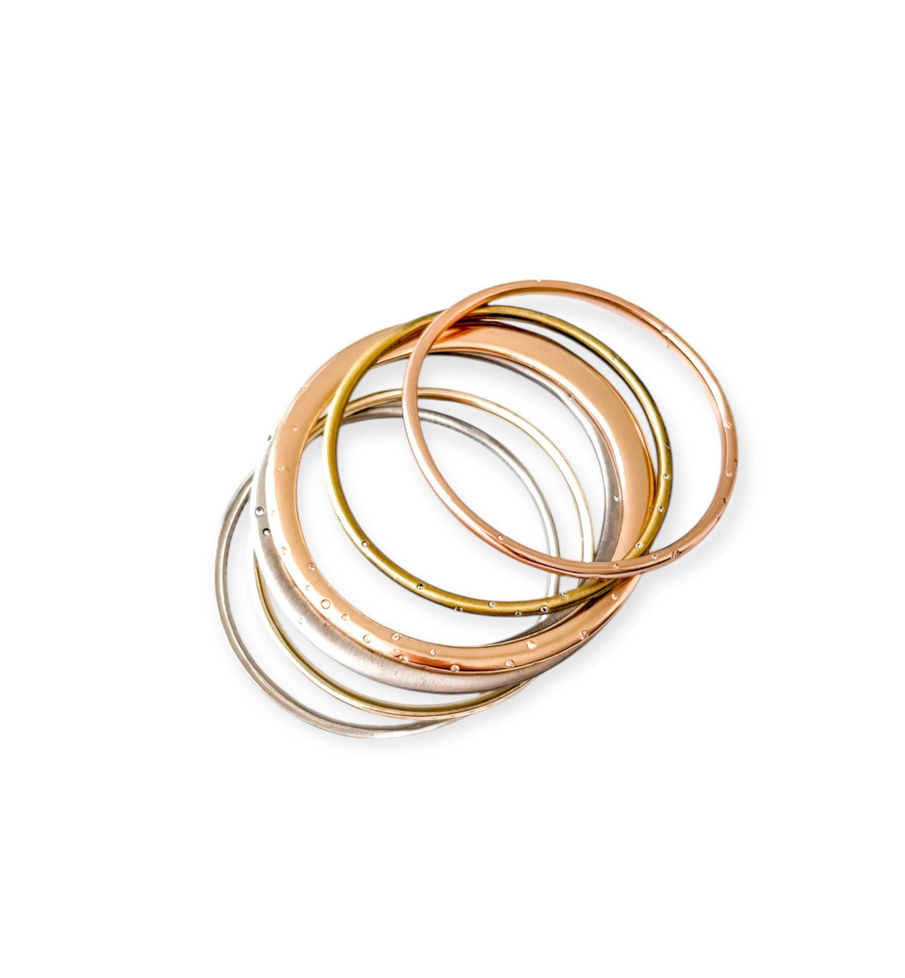 Tori Bangle Mix Metal Bracelet Set - Bella's House Tulsa